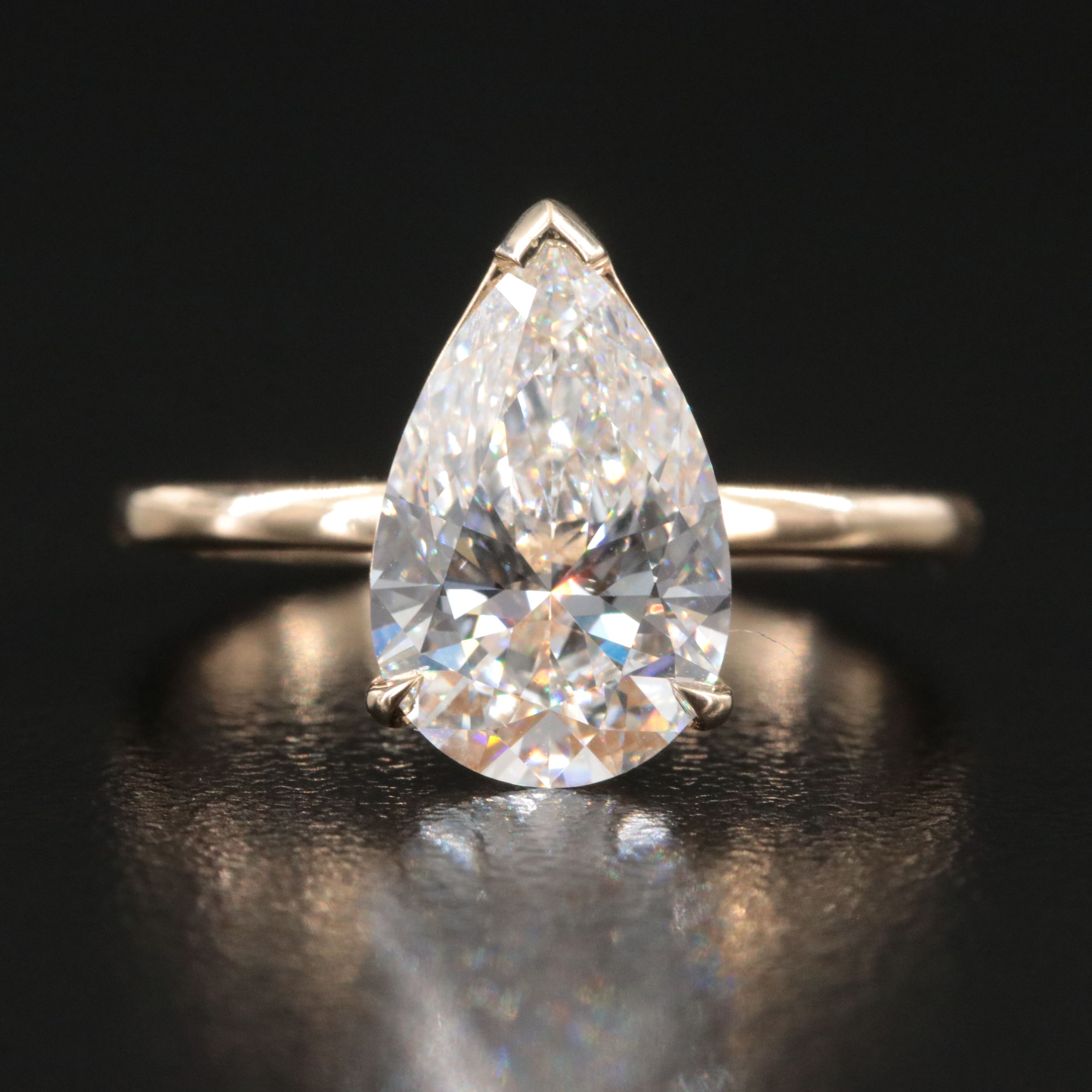 14K 2.53 CT Lab Grown Diamond Solitaire Ring with IGI Report