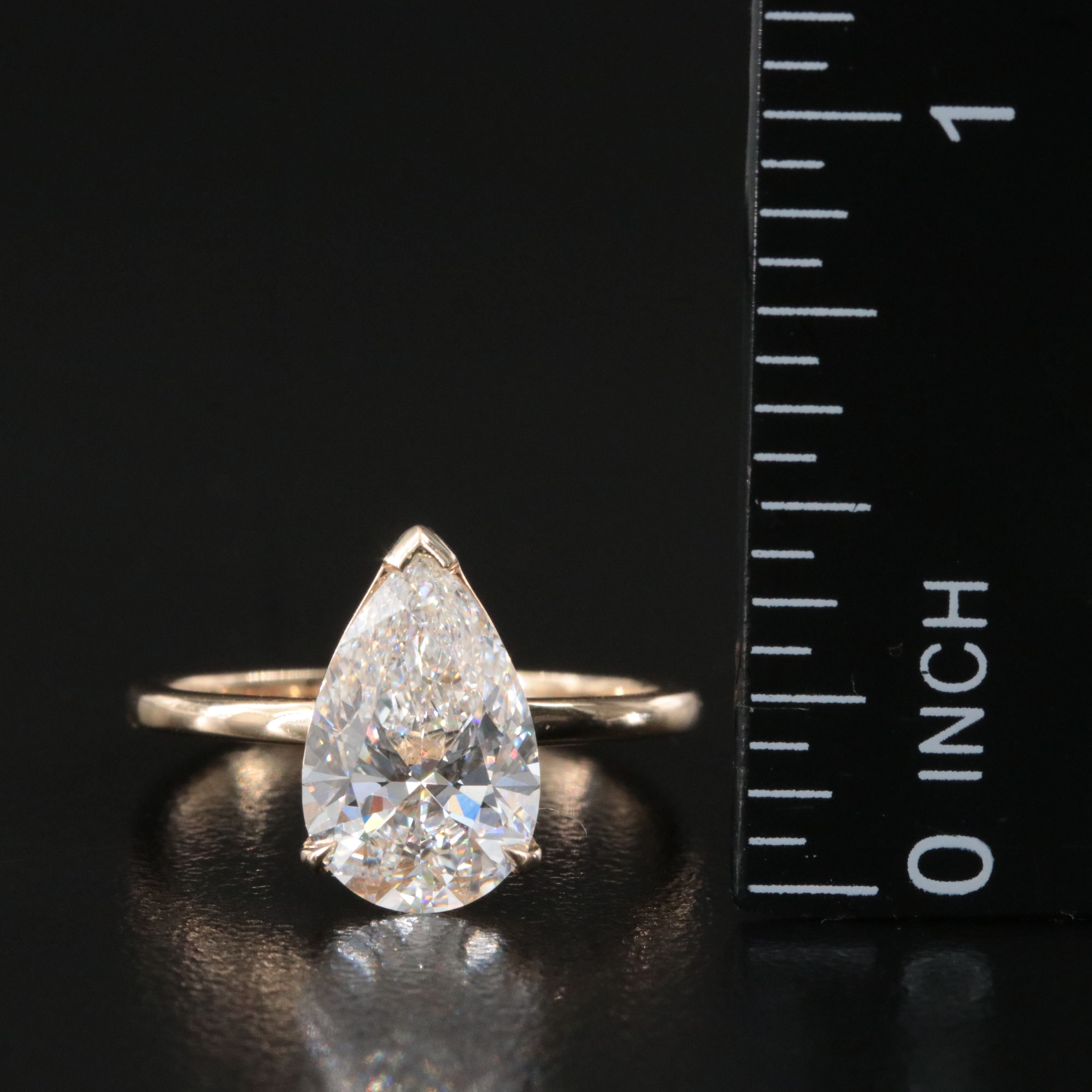 14K 2.53 CT Lab Grown Diamond Solitaire Ring with IGI Report