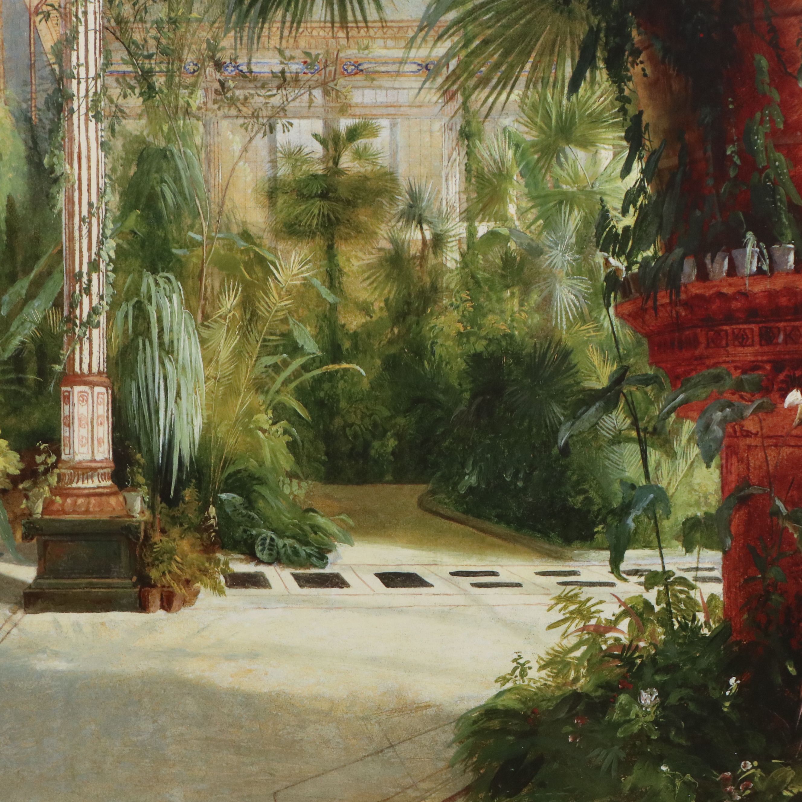 Offset Litho After Carl Blechen "The Interior of the Palm House," 20th/21st C.