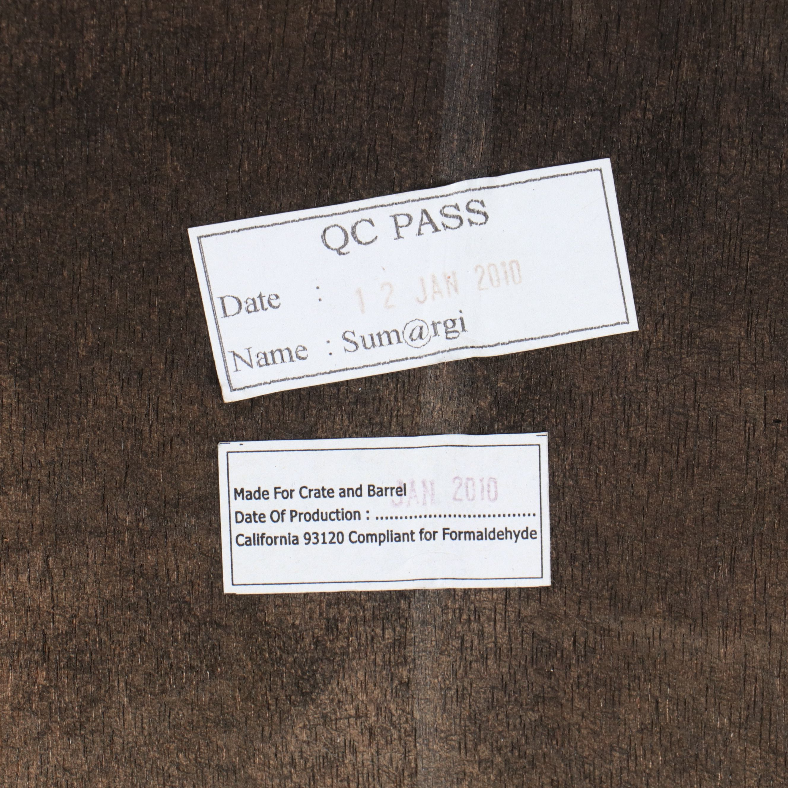 Crate & Barrel "Echelon" Slatted Pedestal Dining Table