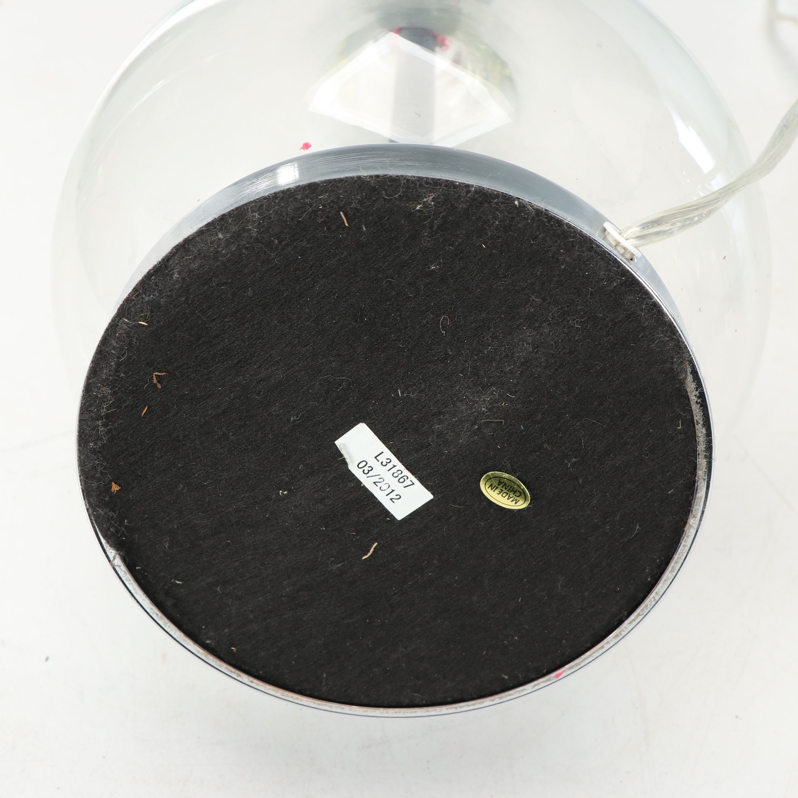 Clear Glass Teardrop Table Lamps