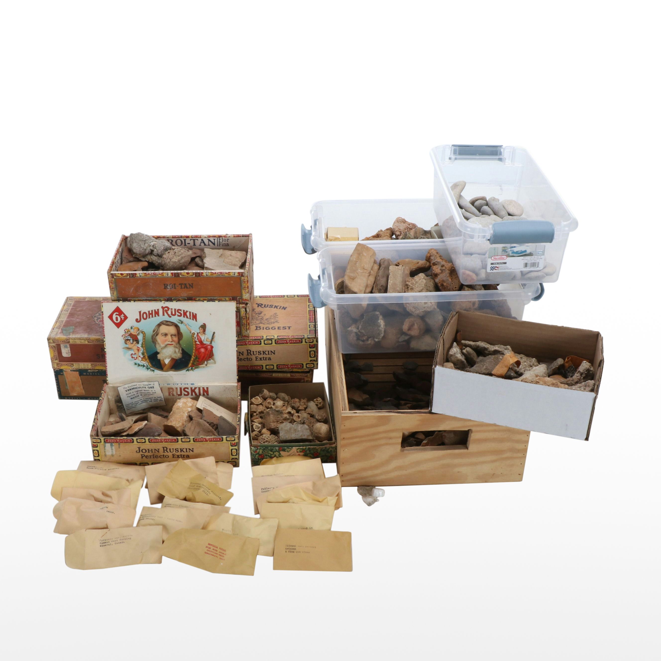 Volcanic Perlite, Sandstone, Leopardite and More Minerals and Stones