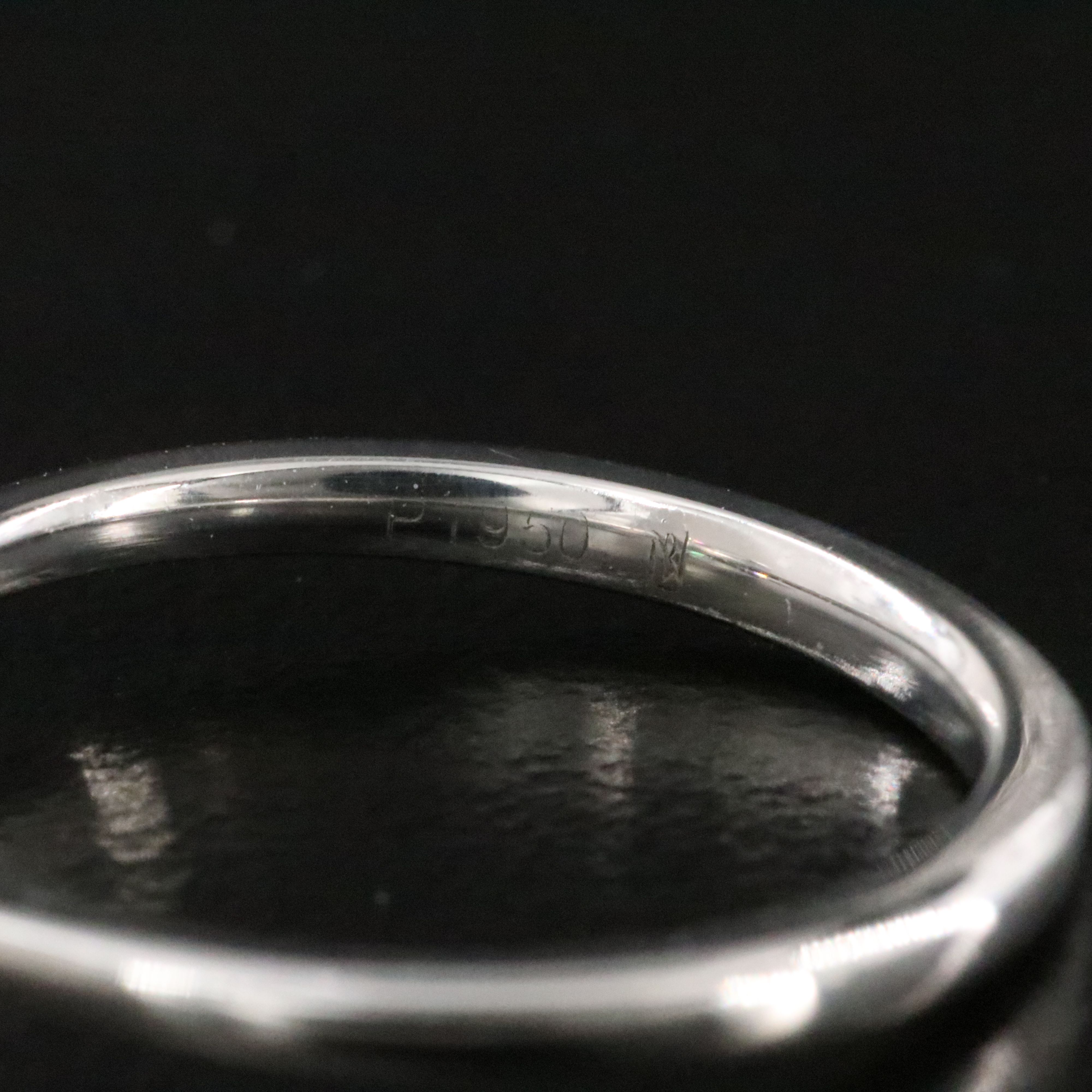 Blue Nile Platinum 0.90 CT Diamond Ring with GIA Report