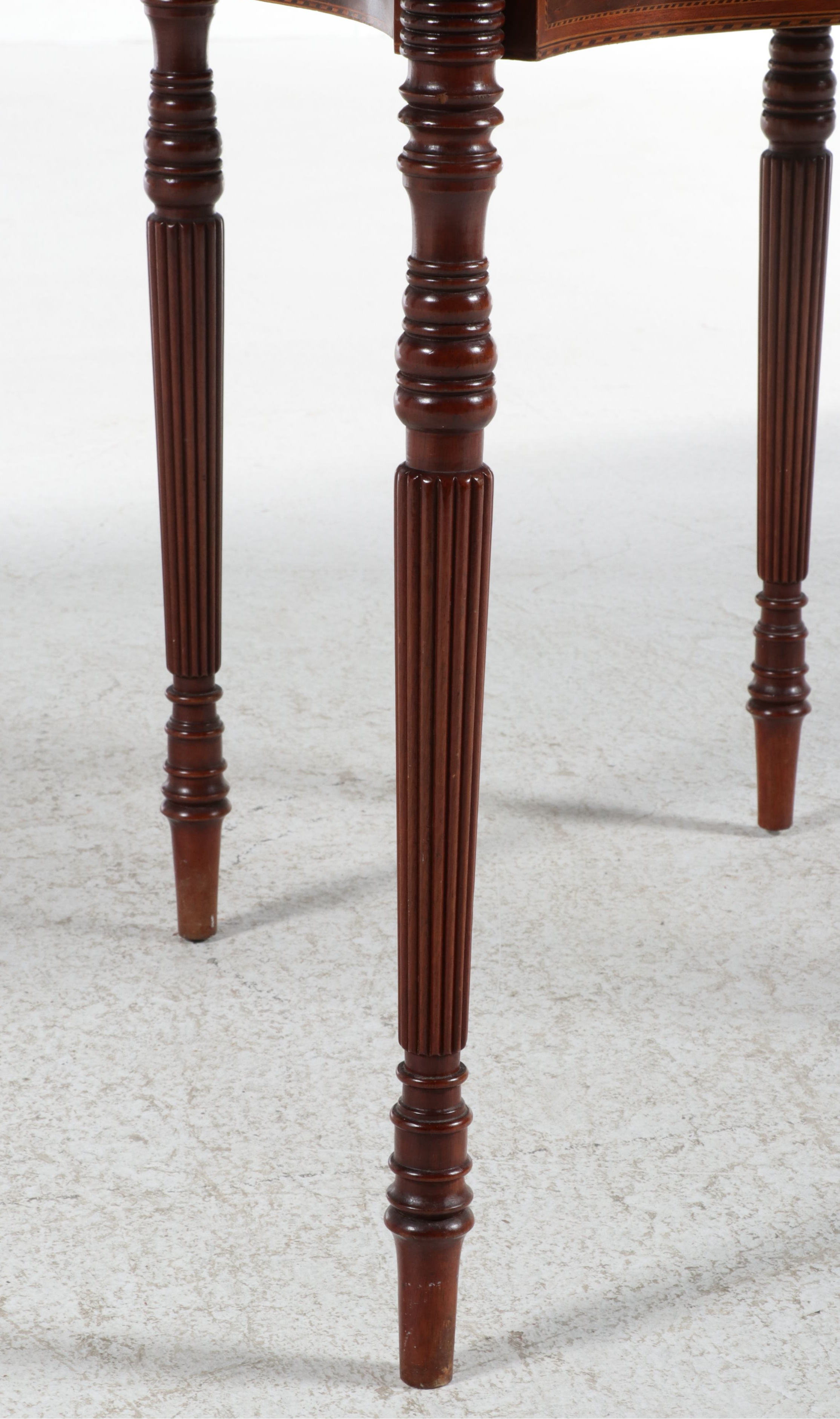 Sheraton Style Mahogany Inlaid Games Table, Early to Mid-20th Century