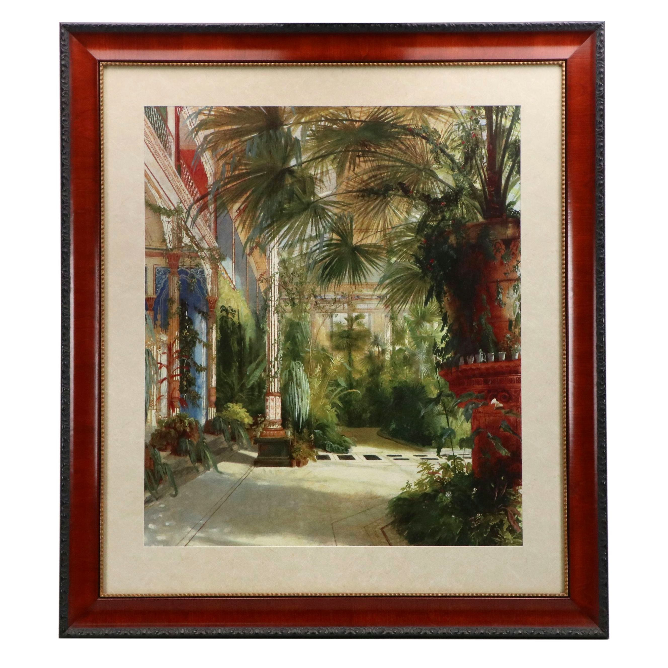 Offset Litho After Carl Blechen "The Interior of the Palm House," 20th/21st C.