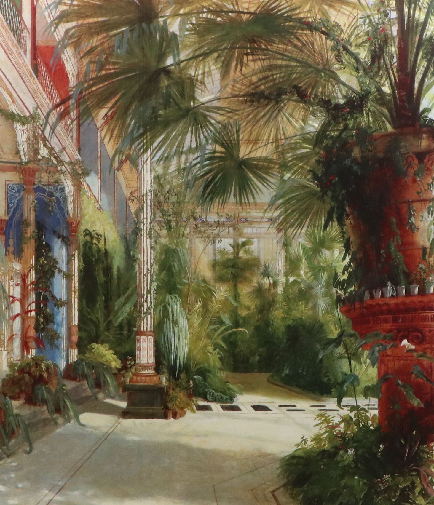 Offset Litho After Carl Blechen "The Interior of the Palm House," 20th/21st C.