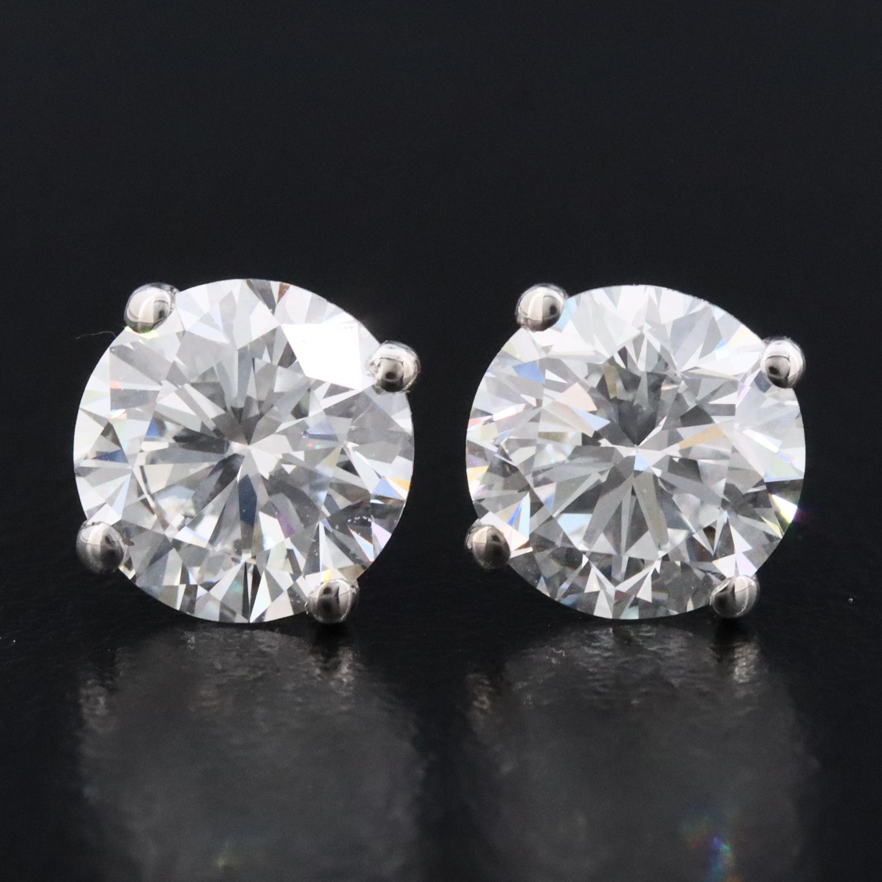 14K 3.04 CTW Lab Grown Diamond Stud Earrings with IGI Jewelry Report
