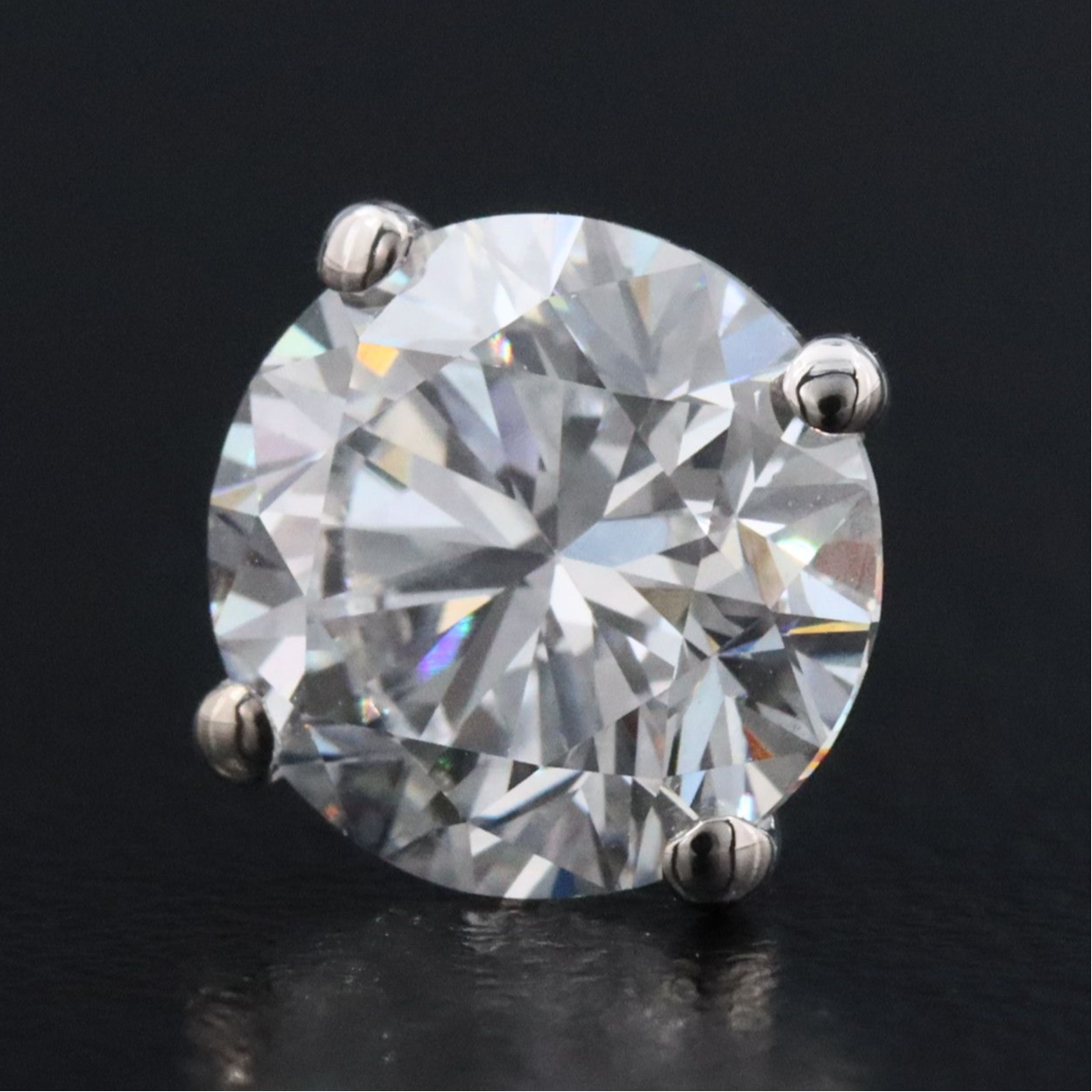 14K 3.04 CTW Lab Grown Diamond Stud Earrings with IGI Jewelry Report