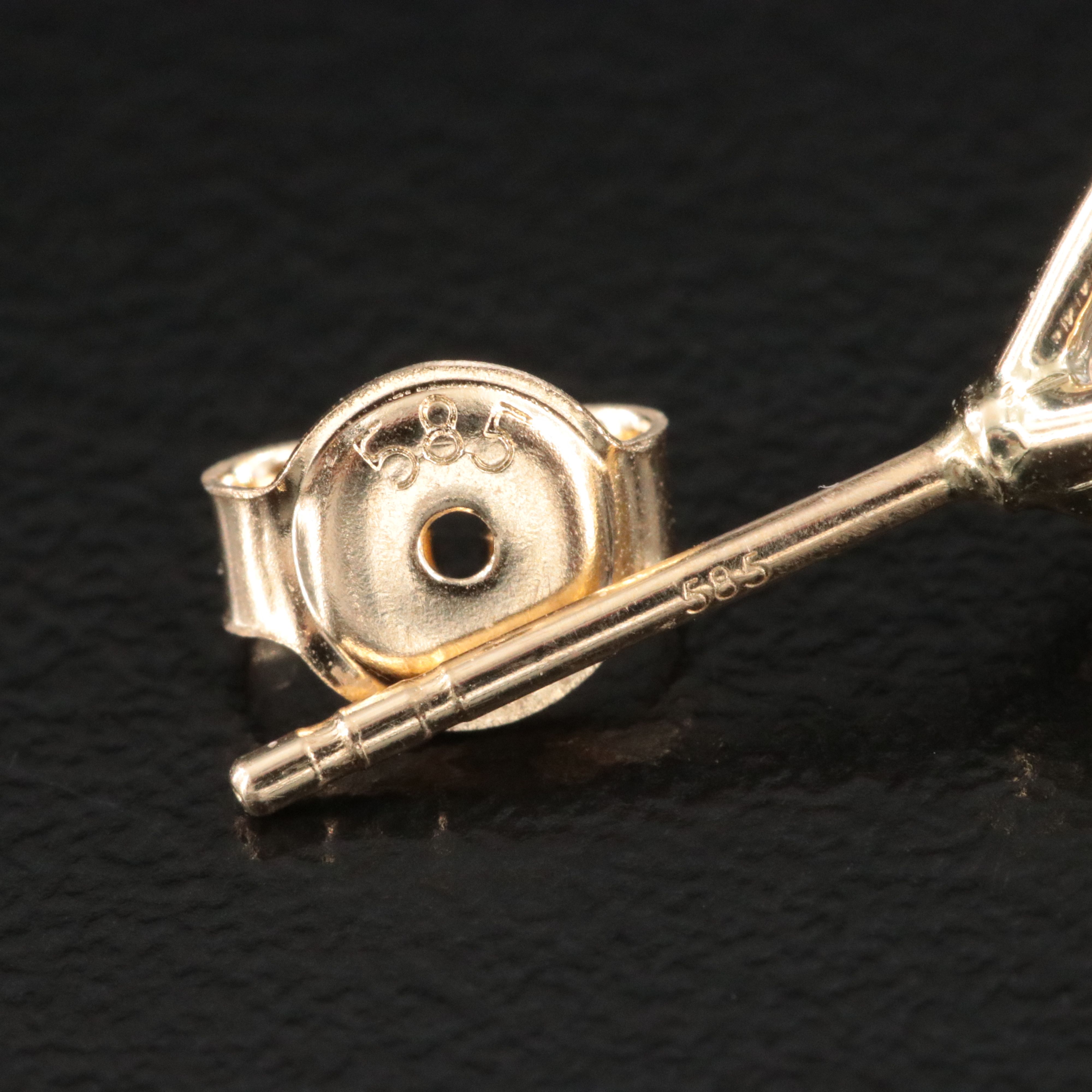 14K 3.06 CTW Lab Grown Diamond Solitaire Earrings with IGI Jewelry Report