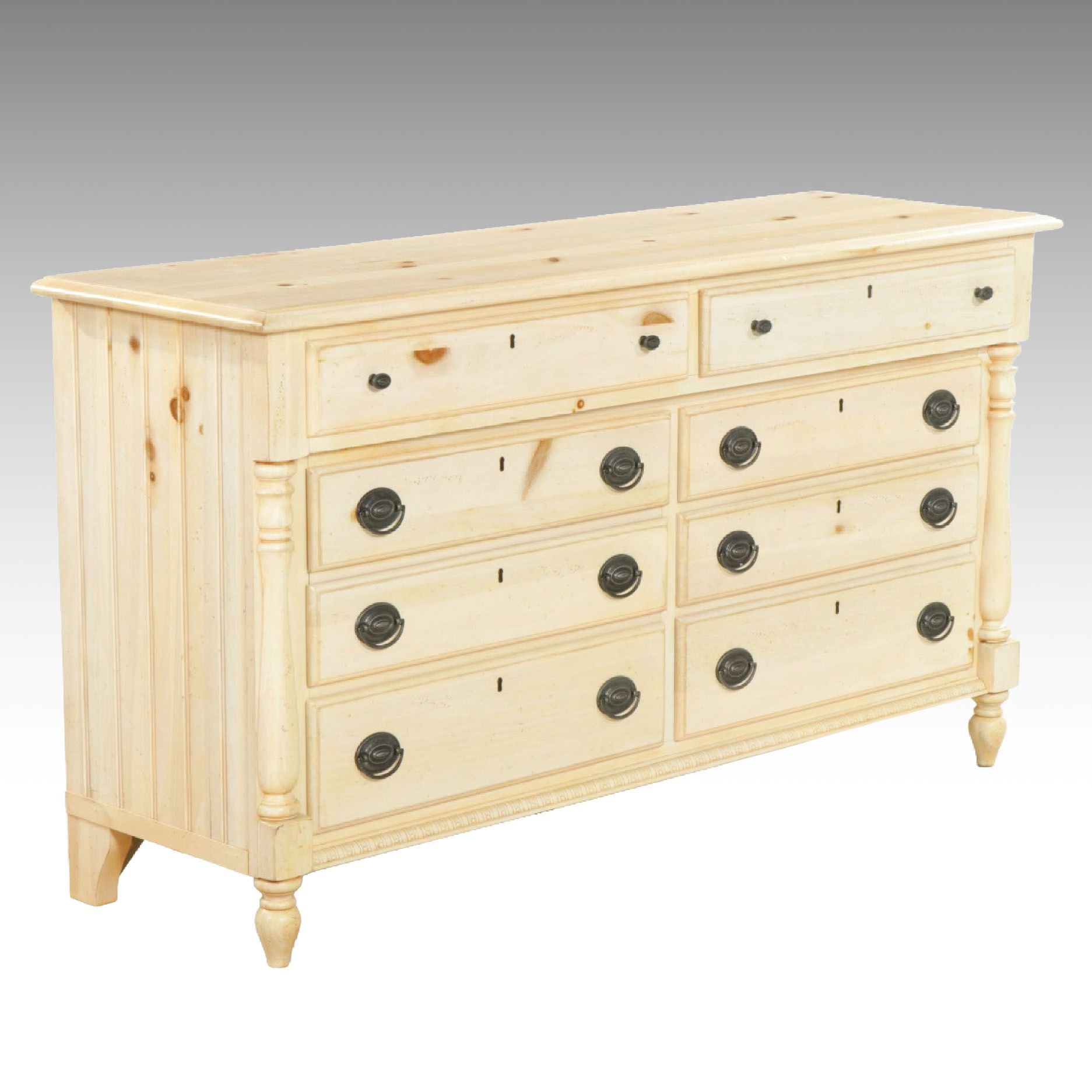 Thomas Kinkade Empire Style Pine Dresser, Late 20th Century