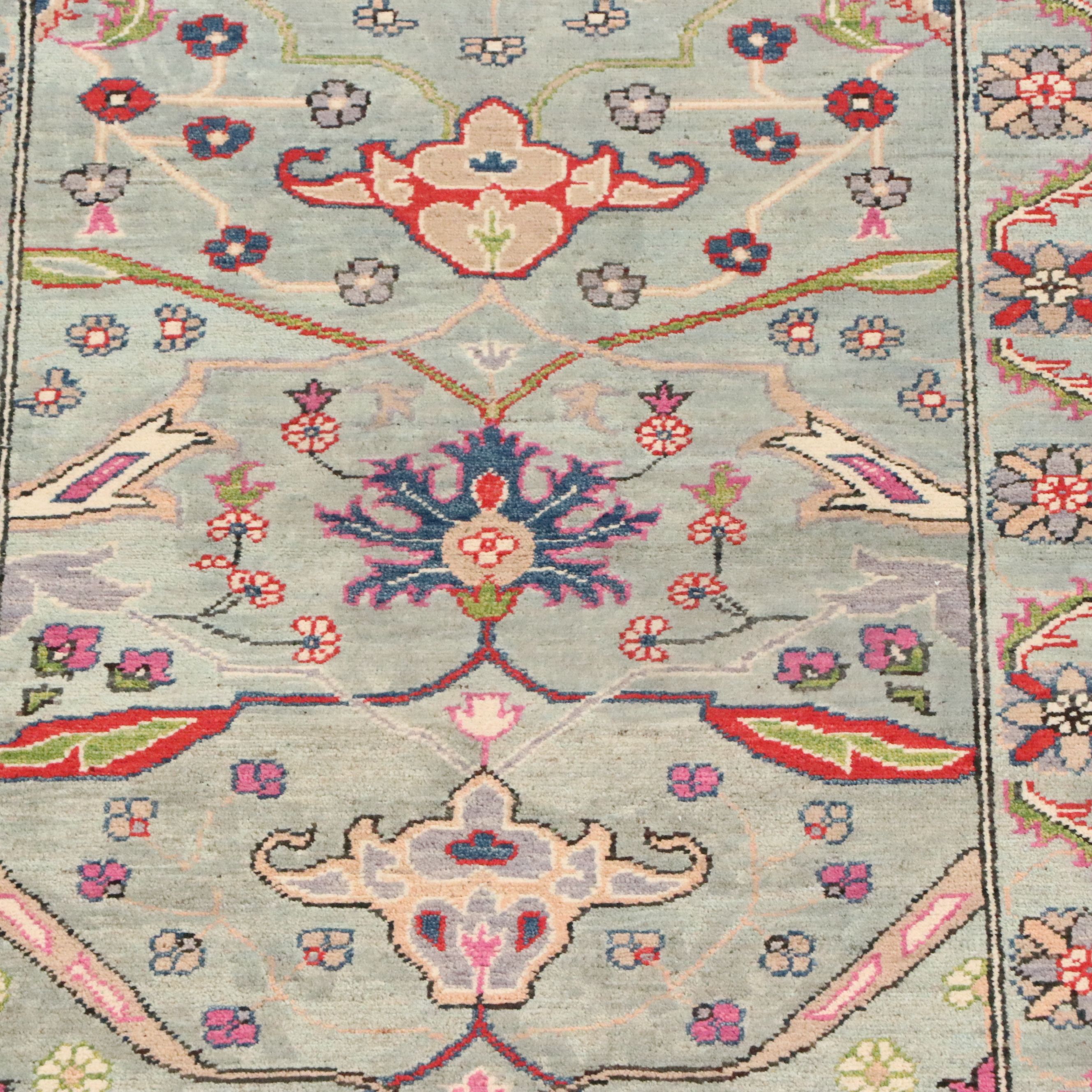 2'11 x 9'10 Hand-Knotted Indian Kazak Carpet Runner