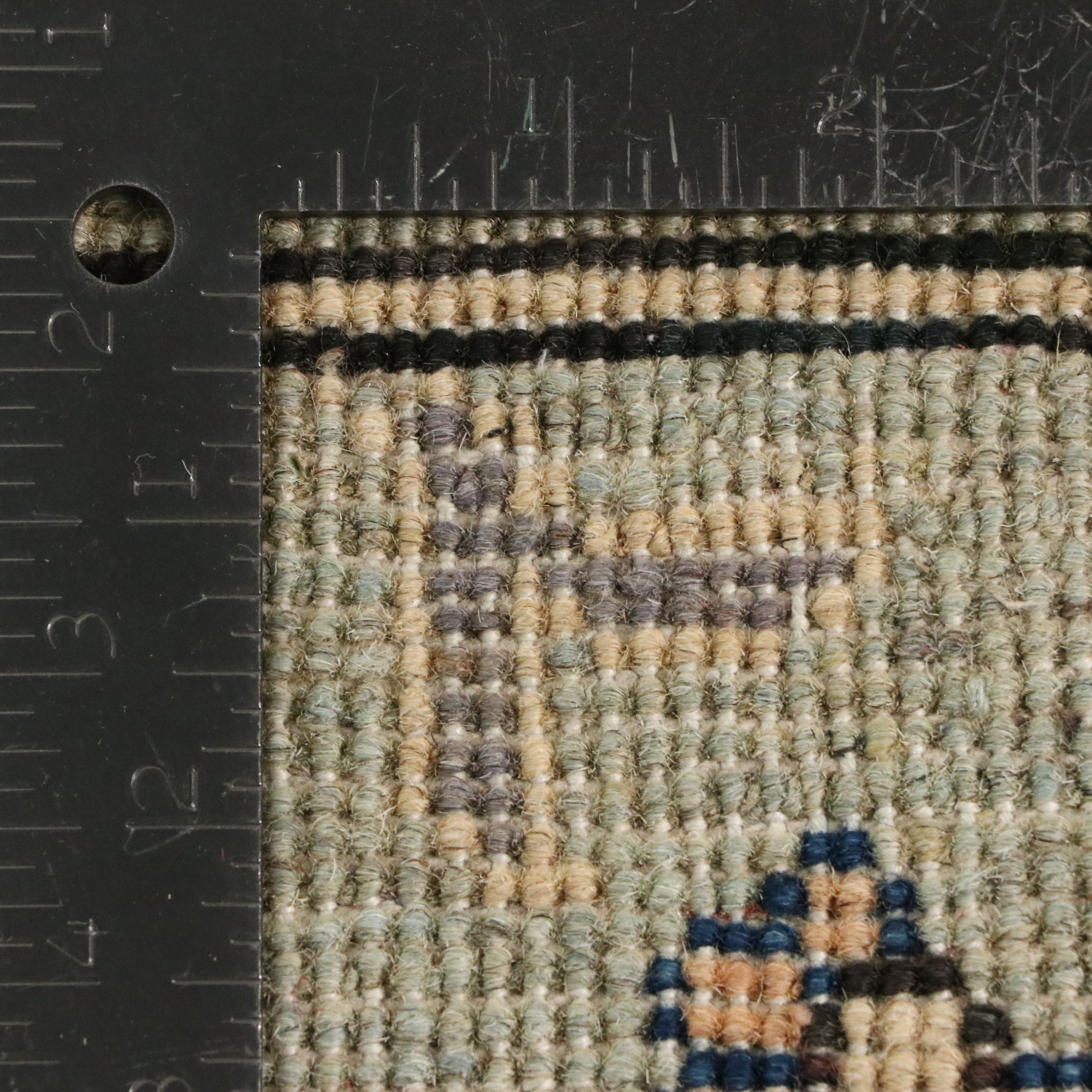 2'11 x 9'10 Hand-Knotted Indian Kazak Carpet Runner