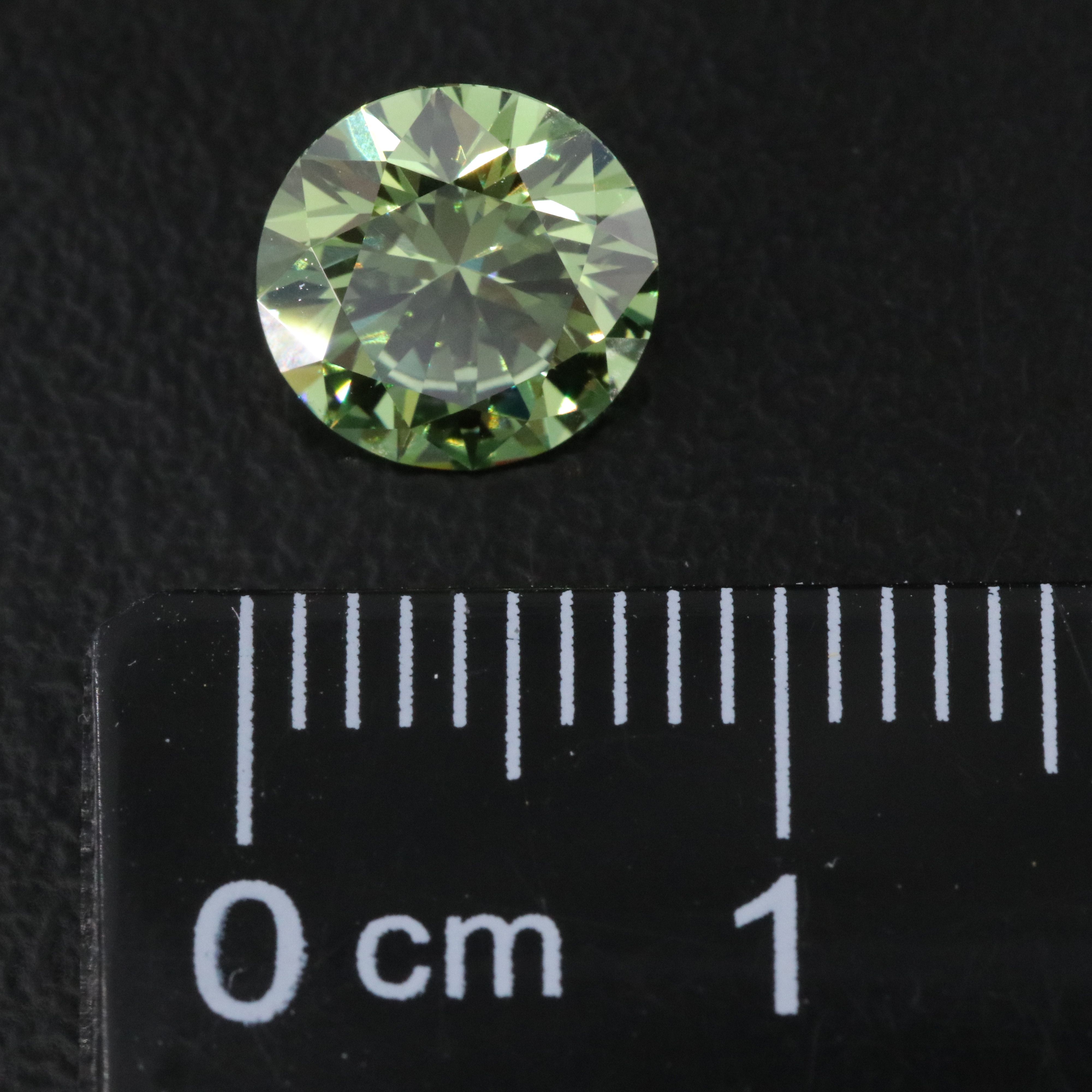 Loose 1.55 CT Lab Grown Fancy Vivid Green Diamond with IGI Report