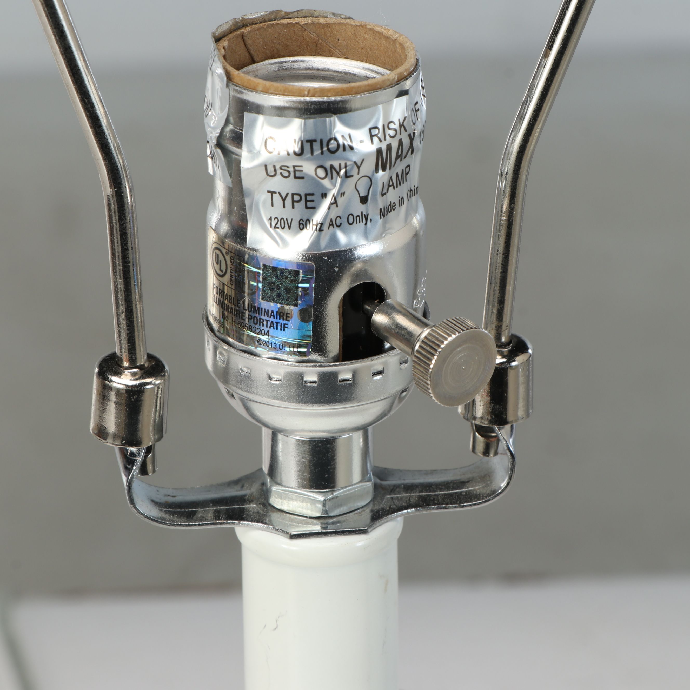 Pair of White Pedestal Baluster Table Lamps with Slubbed Cotton Shades, 2017