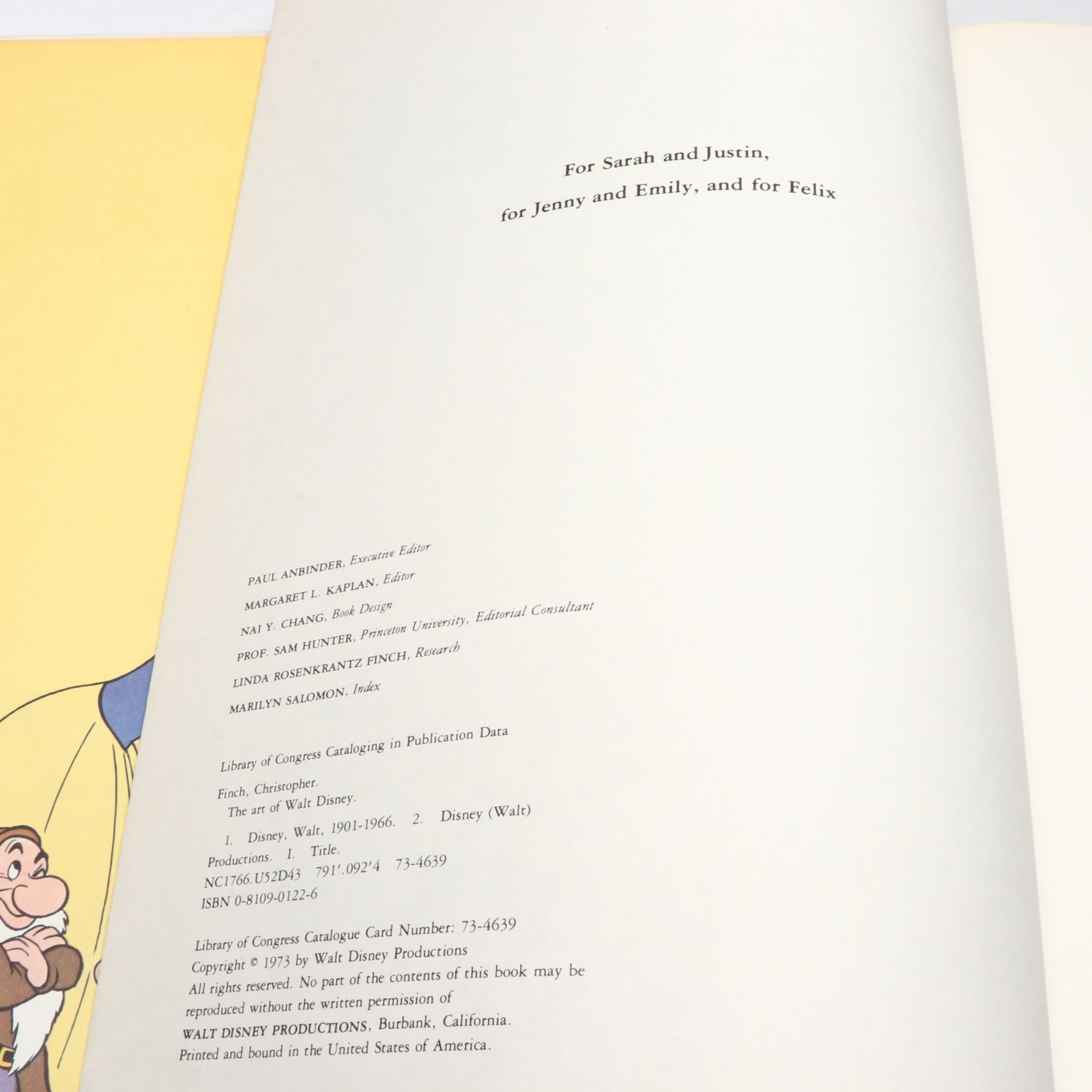 First Edition "The Art of Walt Disney" by Christopher Finch, 1973