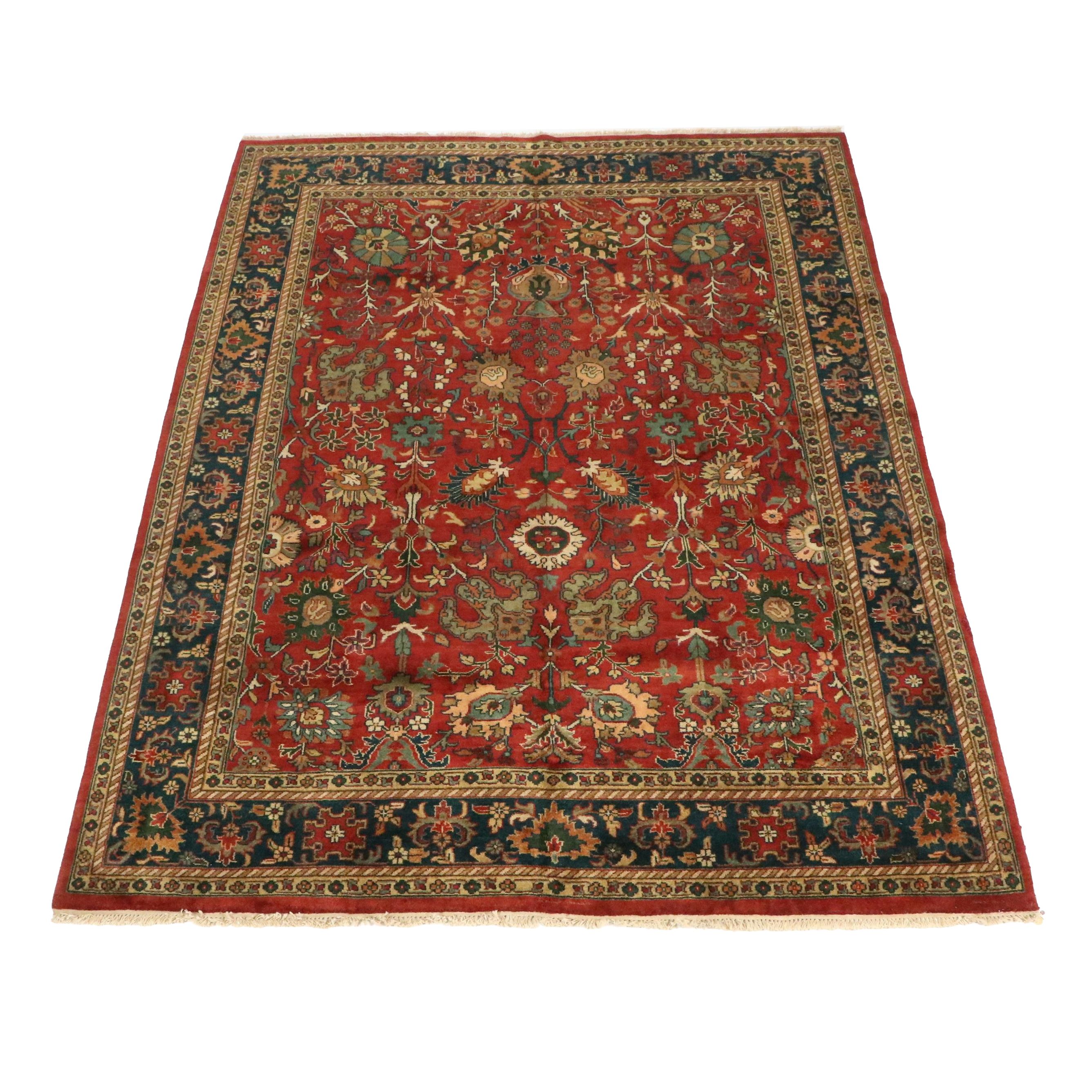 8'11 x 12'3 Hand-Knotted Persian Serapi Area Rug
