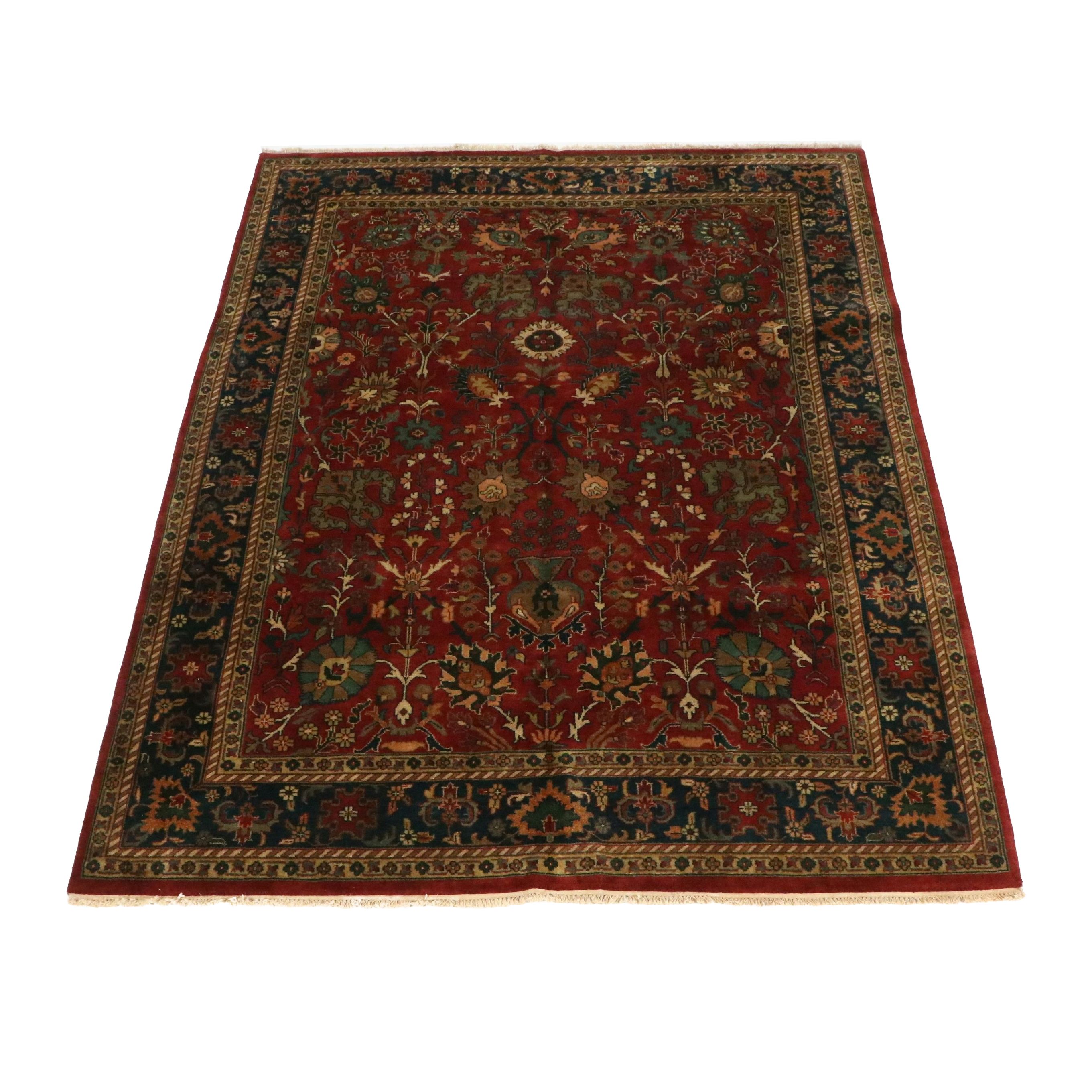 8'11 x 12'3 Hand-Knotted Persian Serapi Area Rug