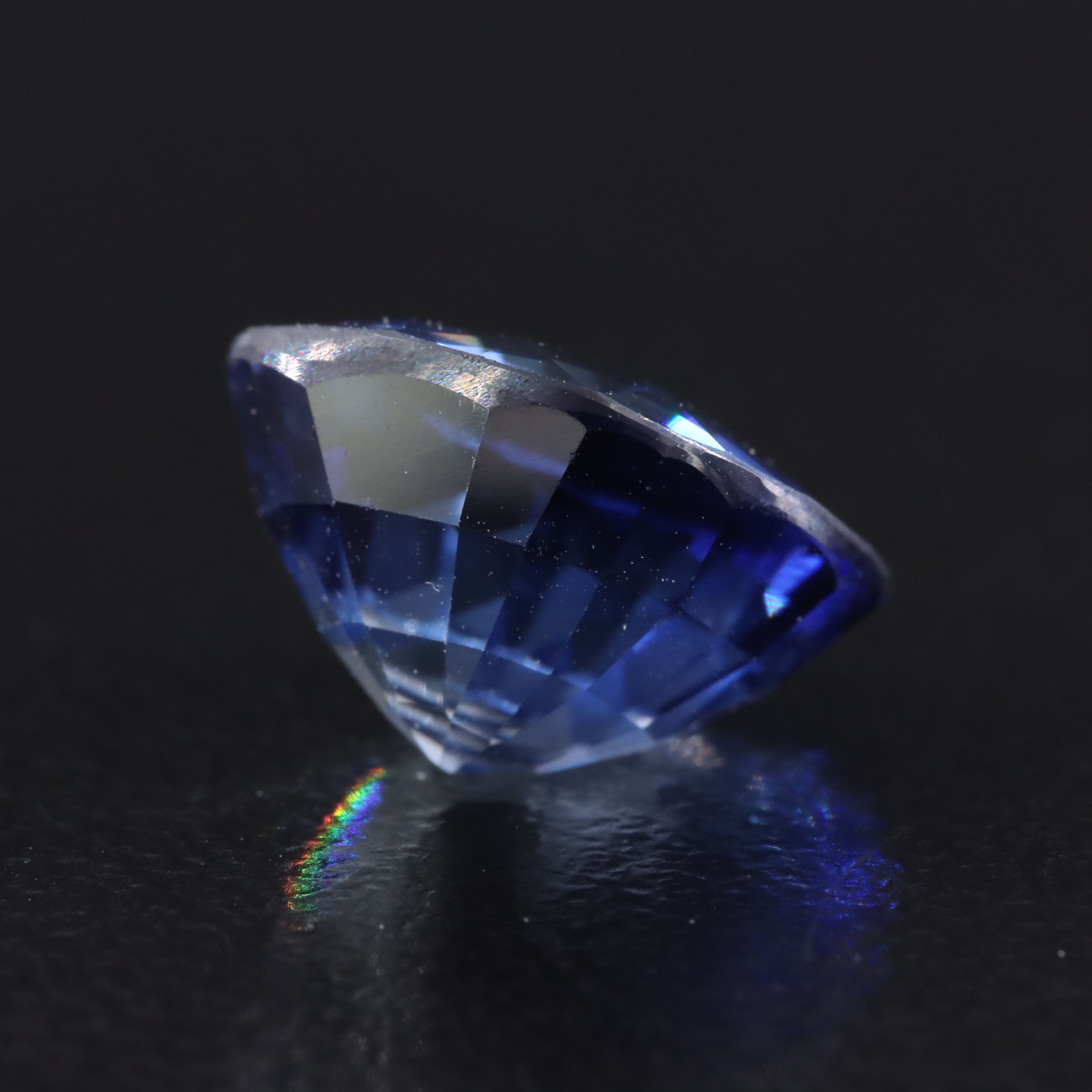 Loose 5.85 CT Lab Grown Sapphire with GIA Report