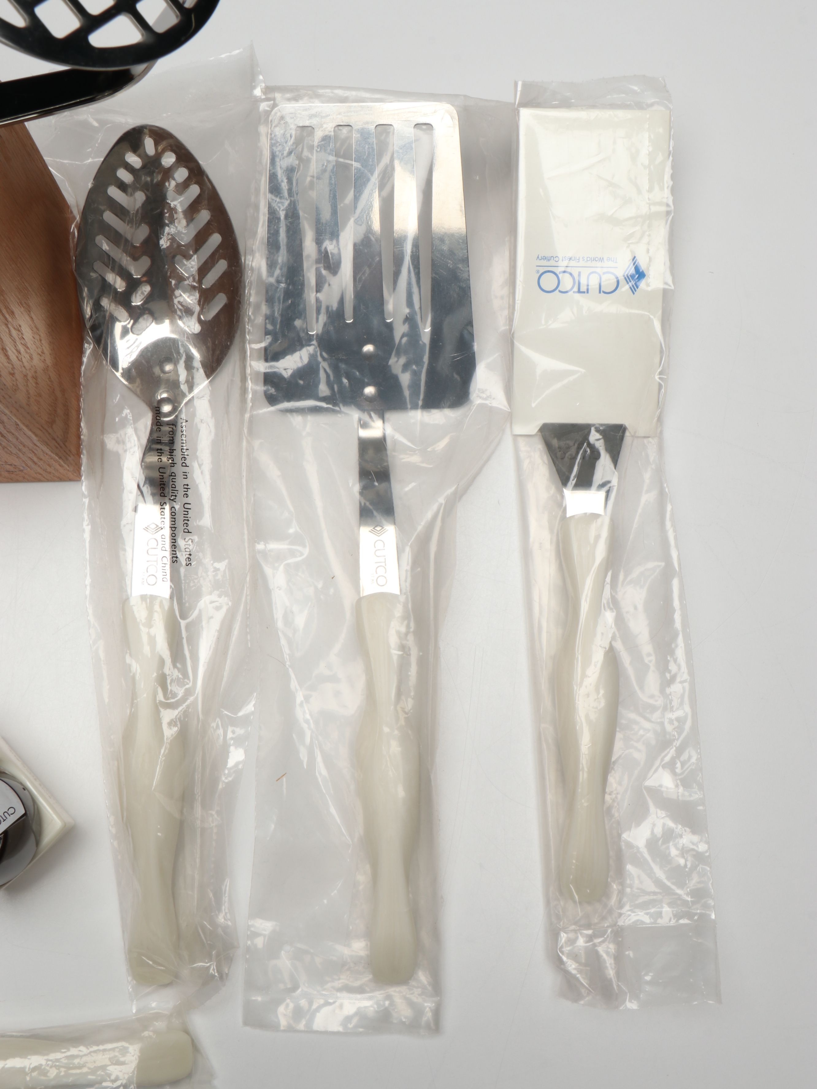 Cutco Spatulas, Ladle and More Kitchen Tools with Knife Sharpener and Holder