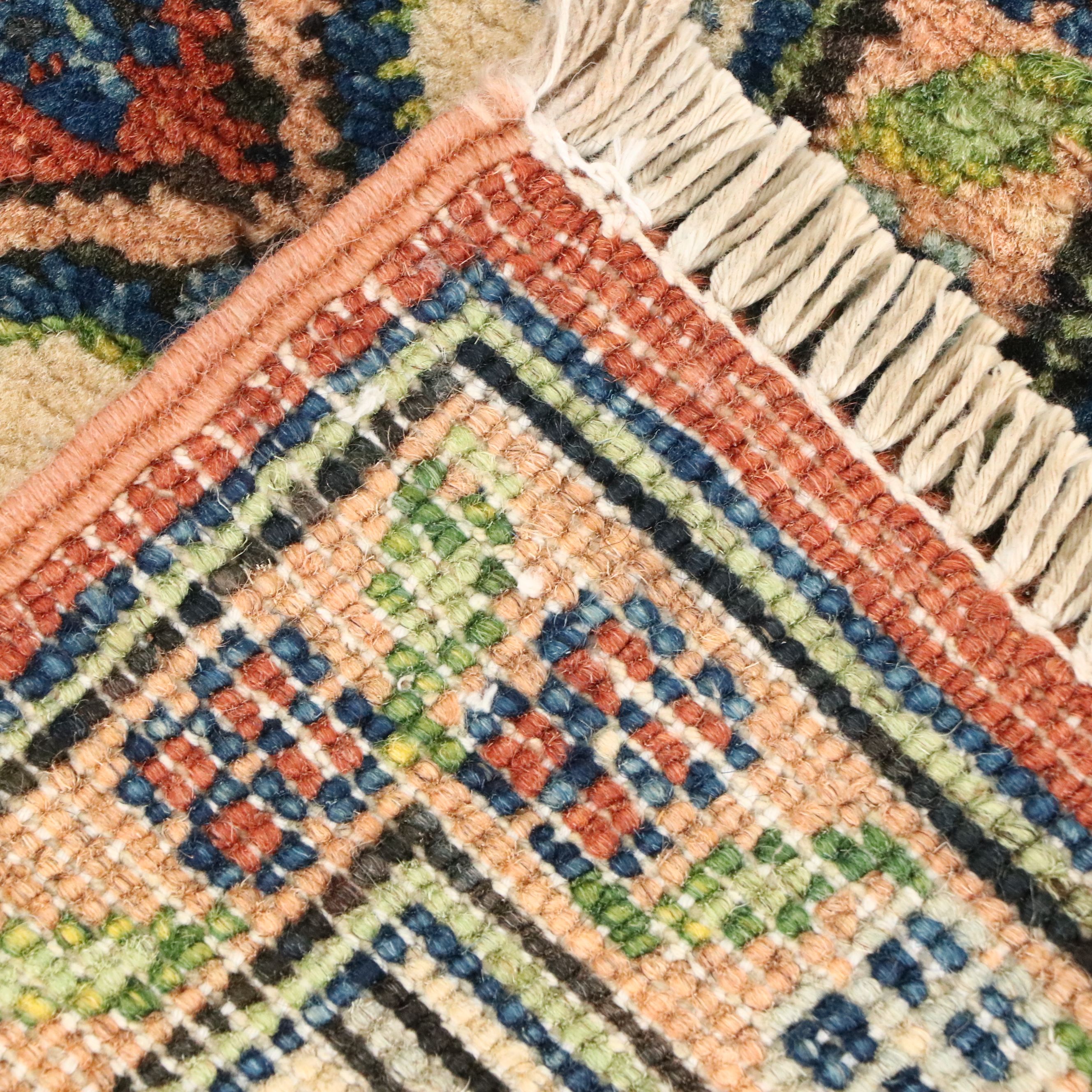 4' x 5'10 Hand-Knotted Afghan Kazak Area Rug