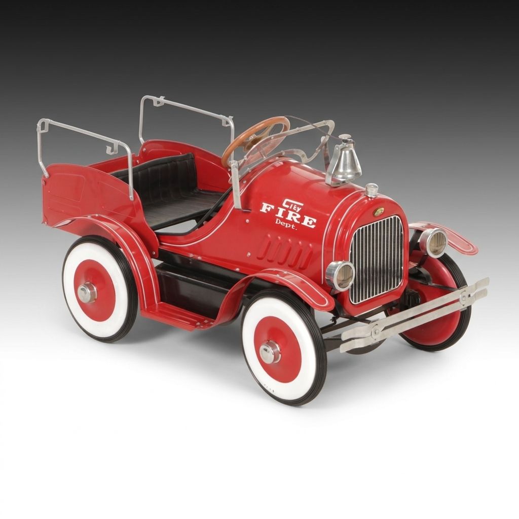 Classic Red Fire Truck Pedal Car