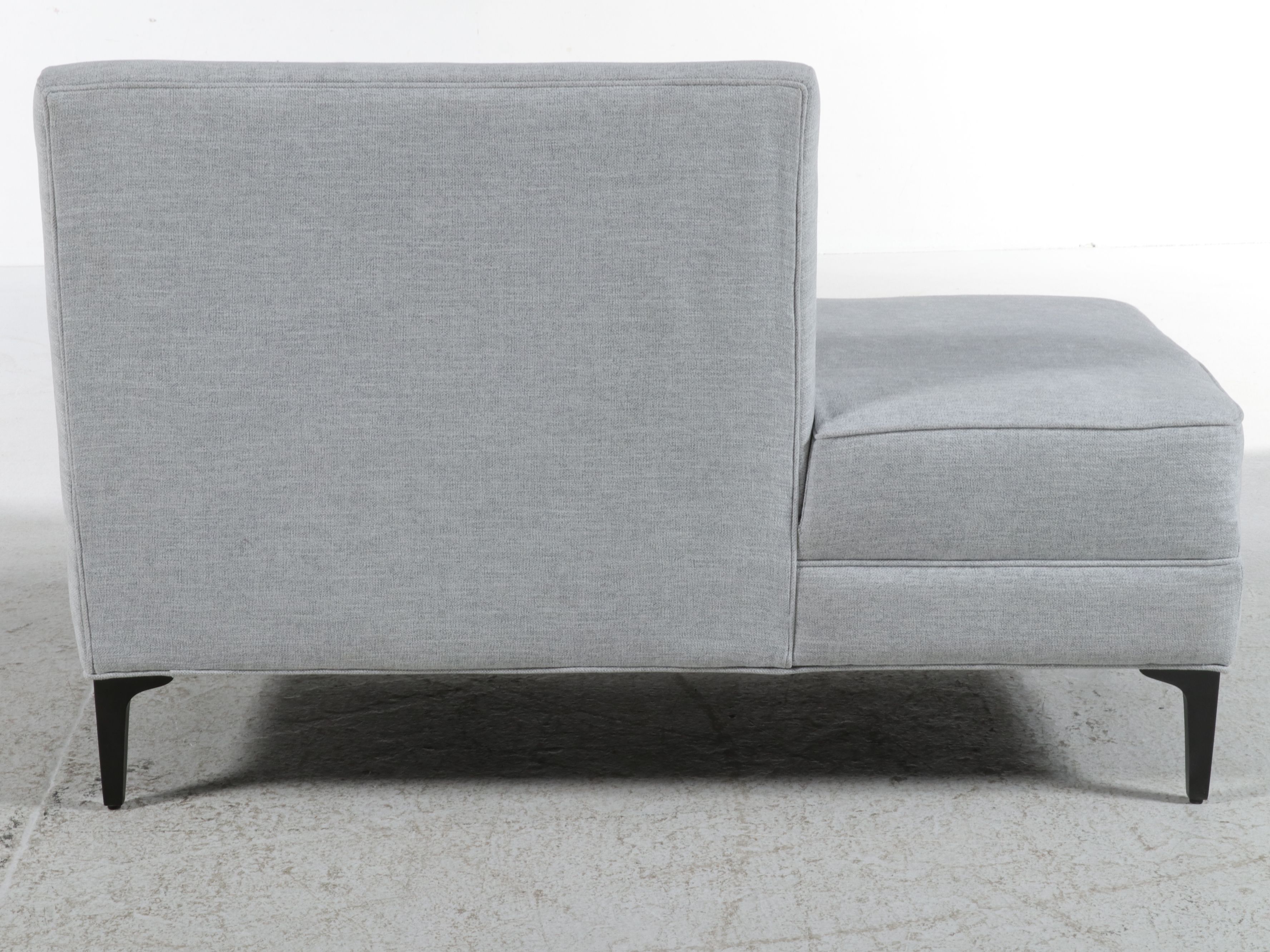 Jonathan Louis Grey Sectional Sofa with Pillows, 21st Century