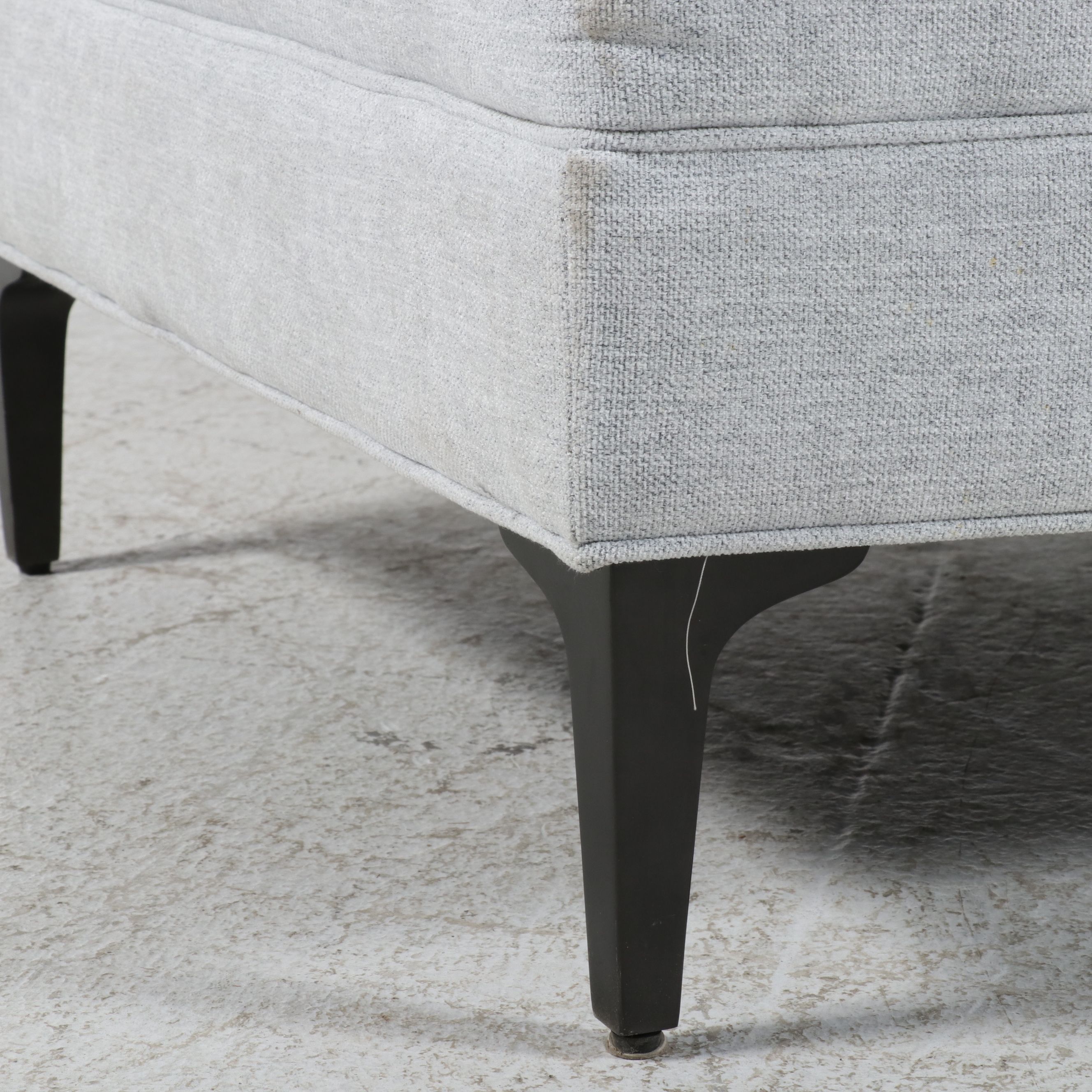 Jonathan Louis Grey Sectional Sofa with Pillows, 21st Century