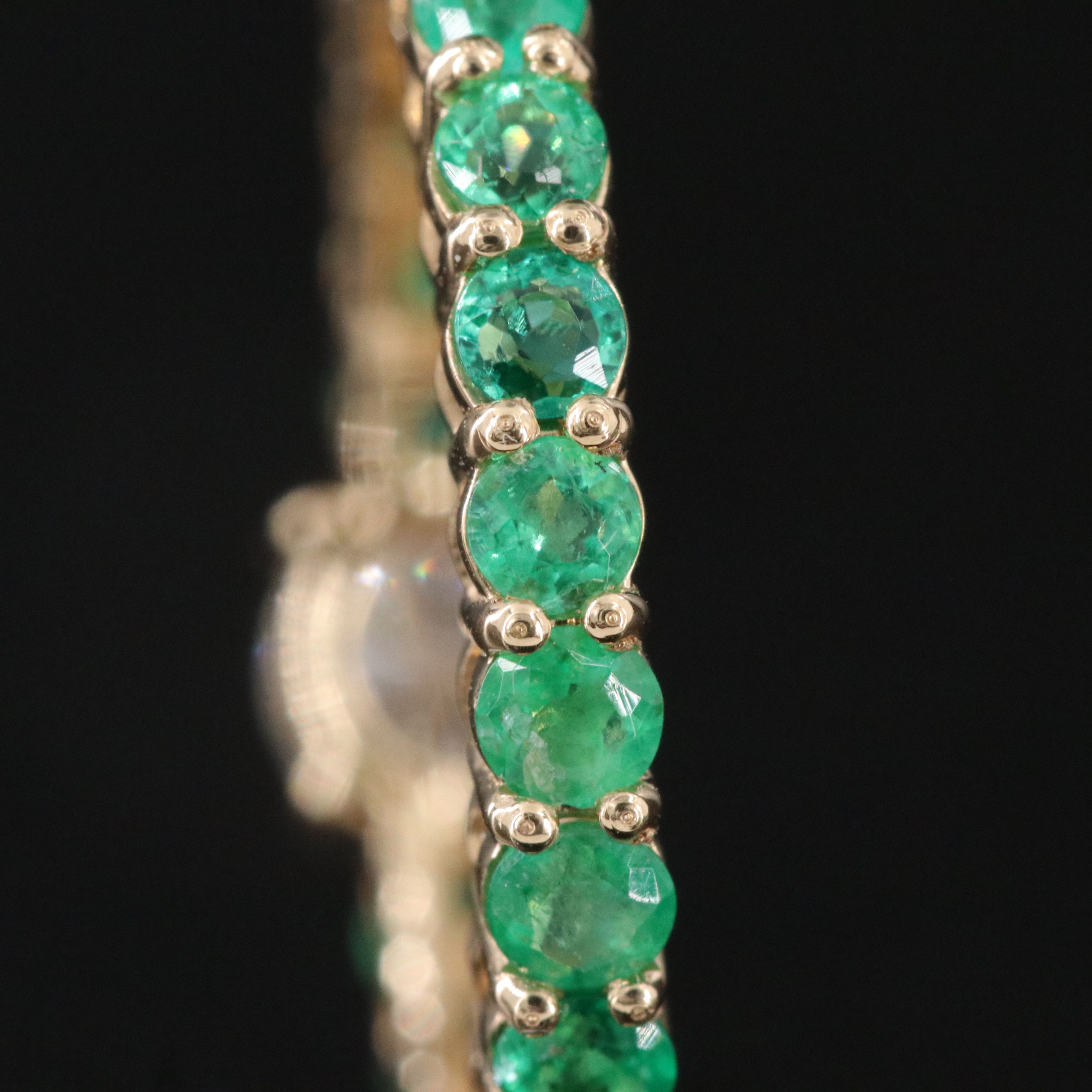 18K 1.48 CTW Emerald and 0.48 CTW Diamond Eternity Band