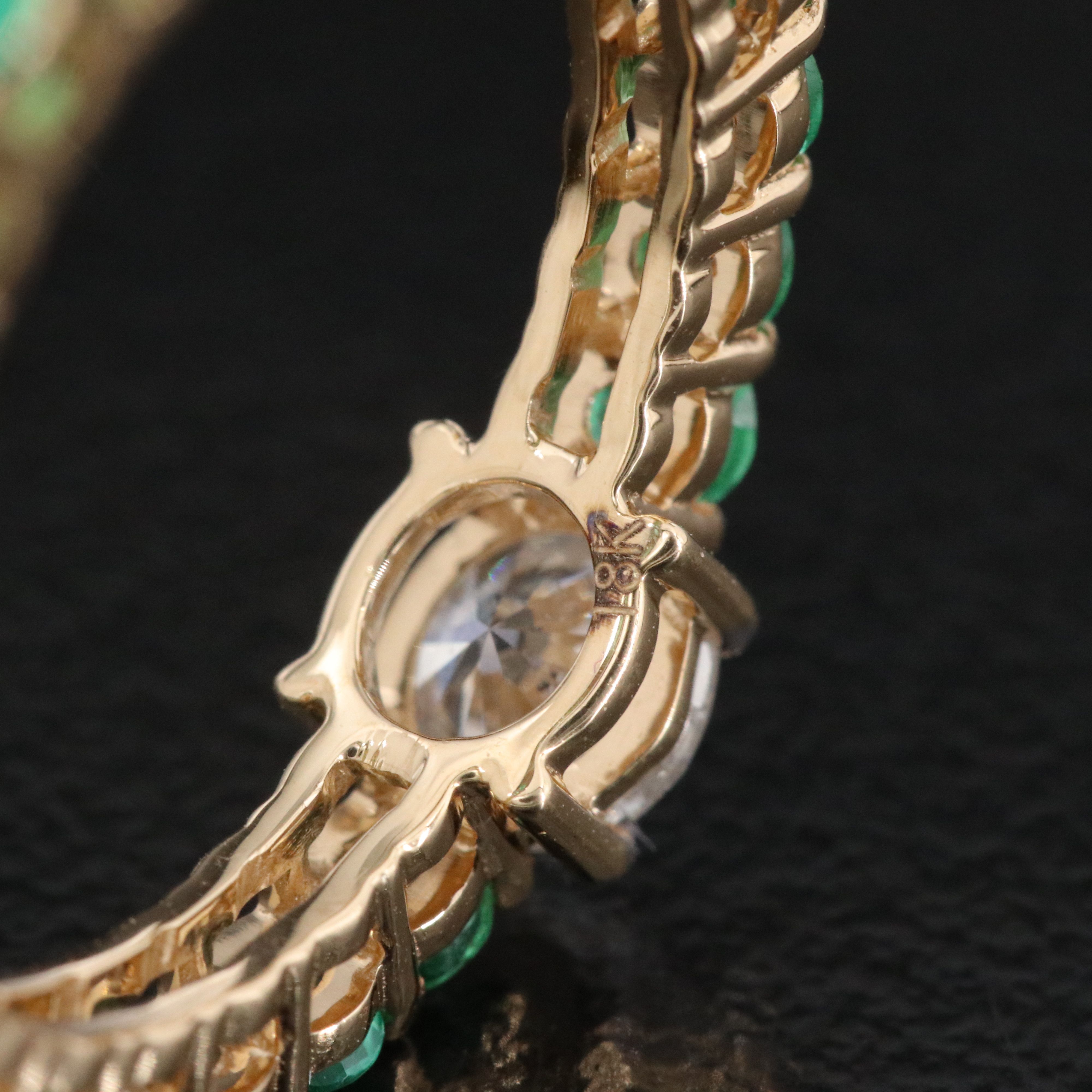 18K 1.48 CTW Emerald and 0.48 CTW Diamond Eternity Band