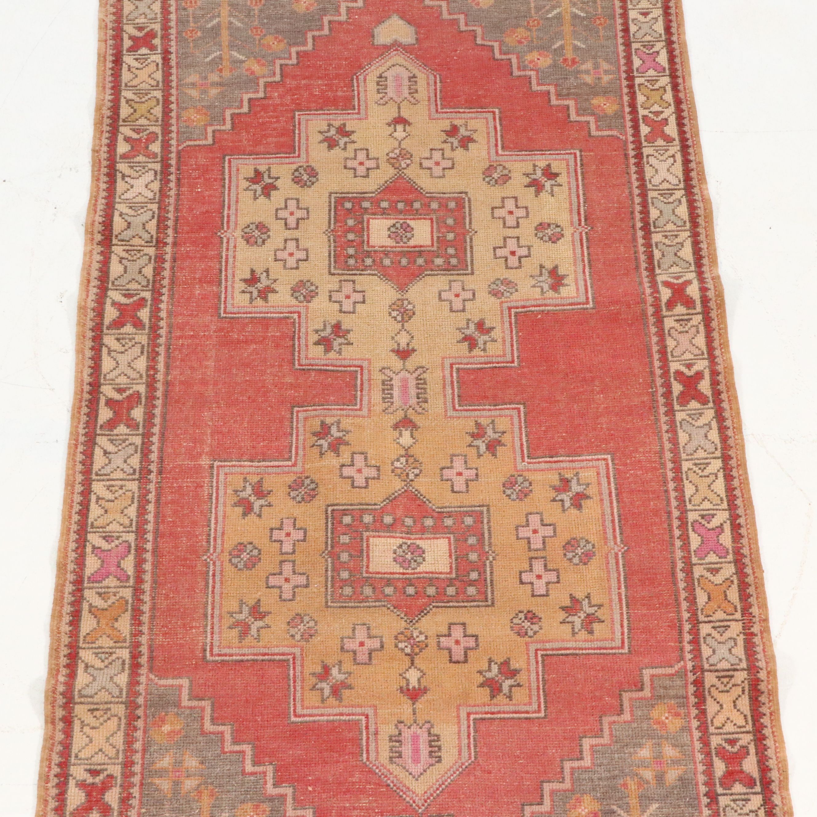 4'3 x 8'9 Hand-Knotted Turkish Anatolian Area Rug