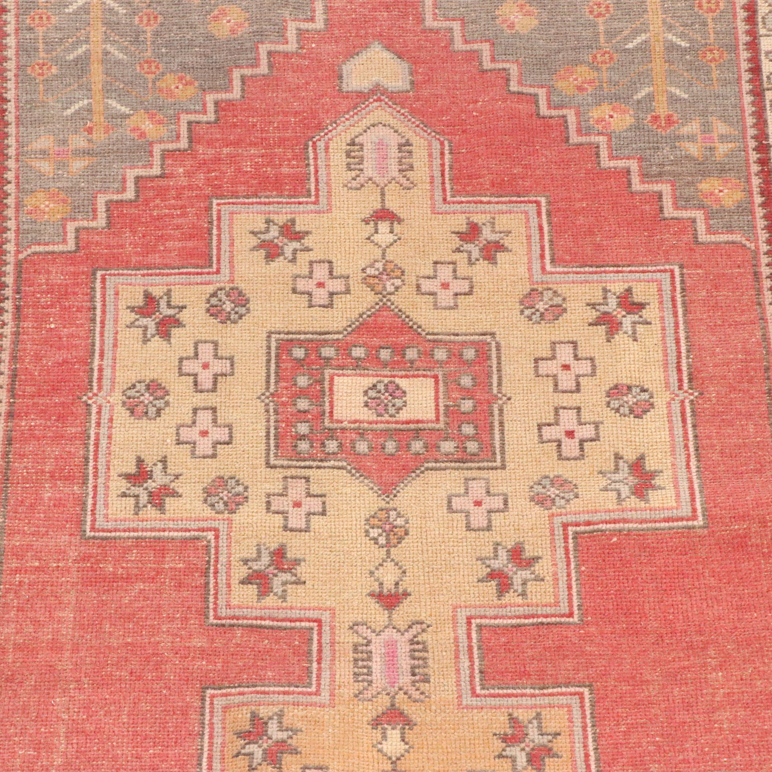4'3 x 8'9 Hand-Knotted Turkish Anatolian Area Rug