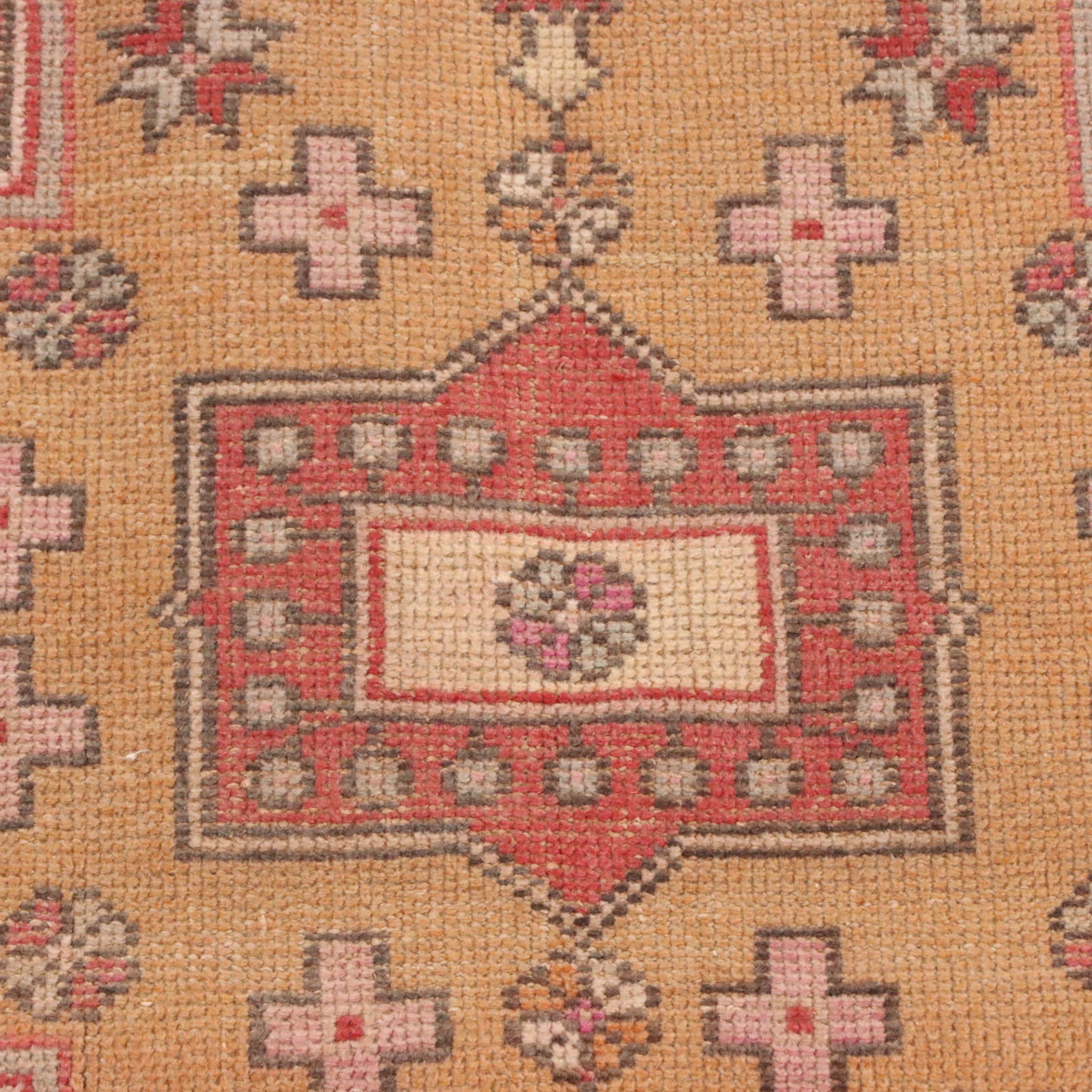 4'3 x 8'9 Hand-Knotted Turkish Anatolian Area Rug