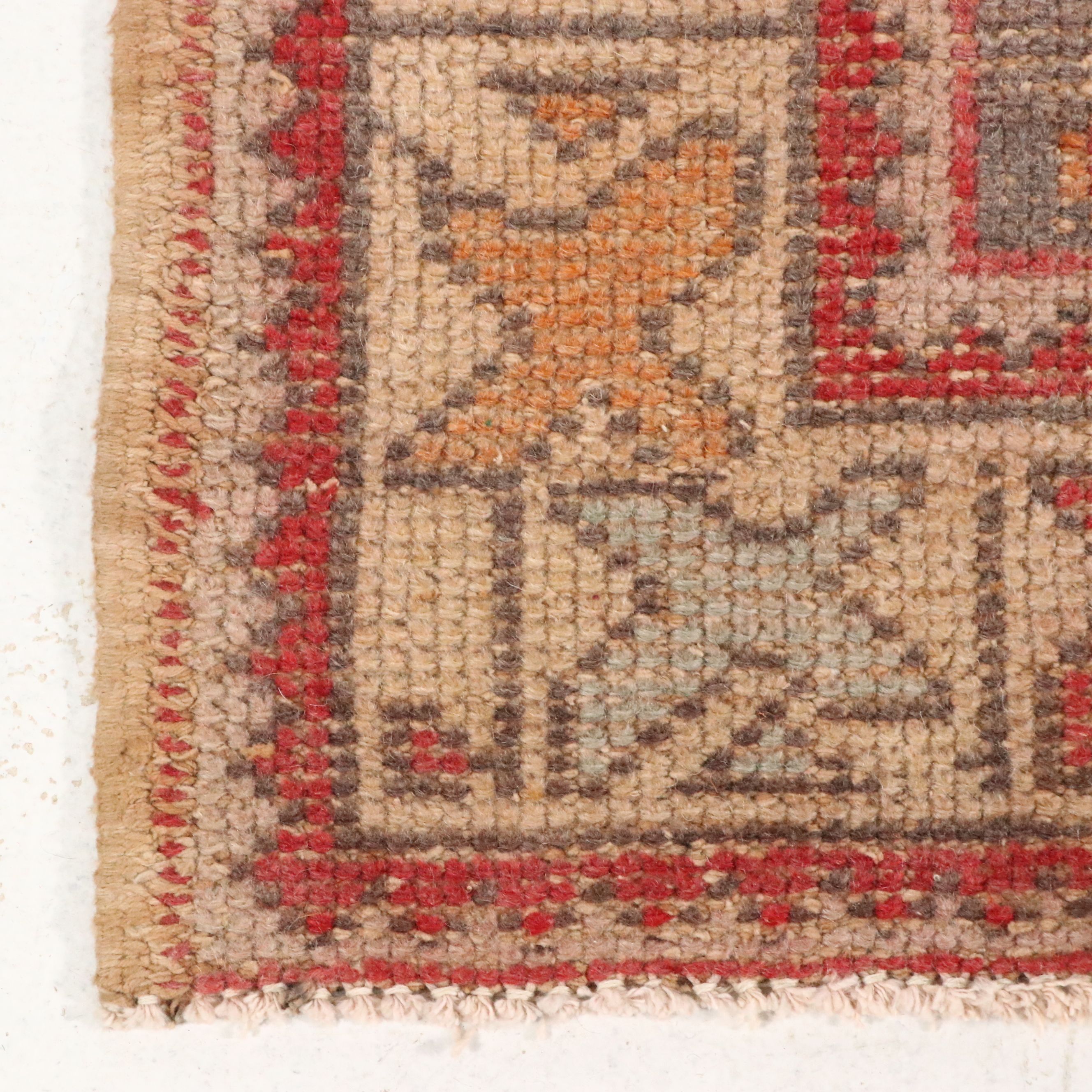 4'3 x 8'9 Hand-Knotted Turkish Anatolian Area Rug