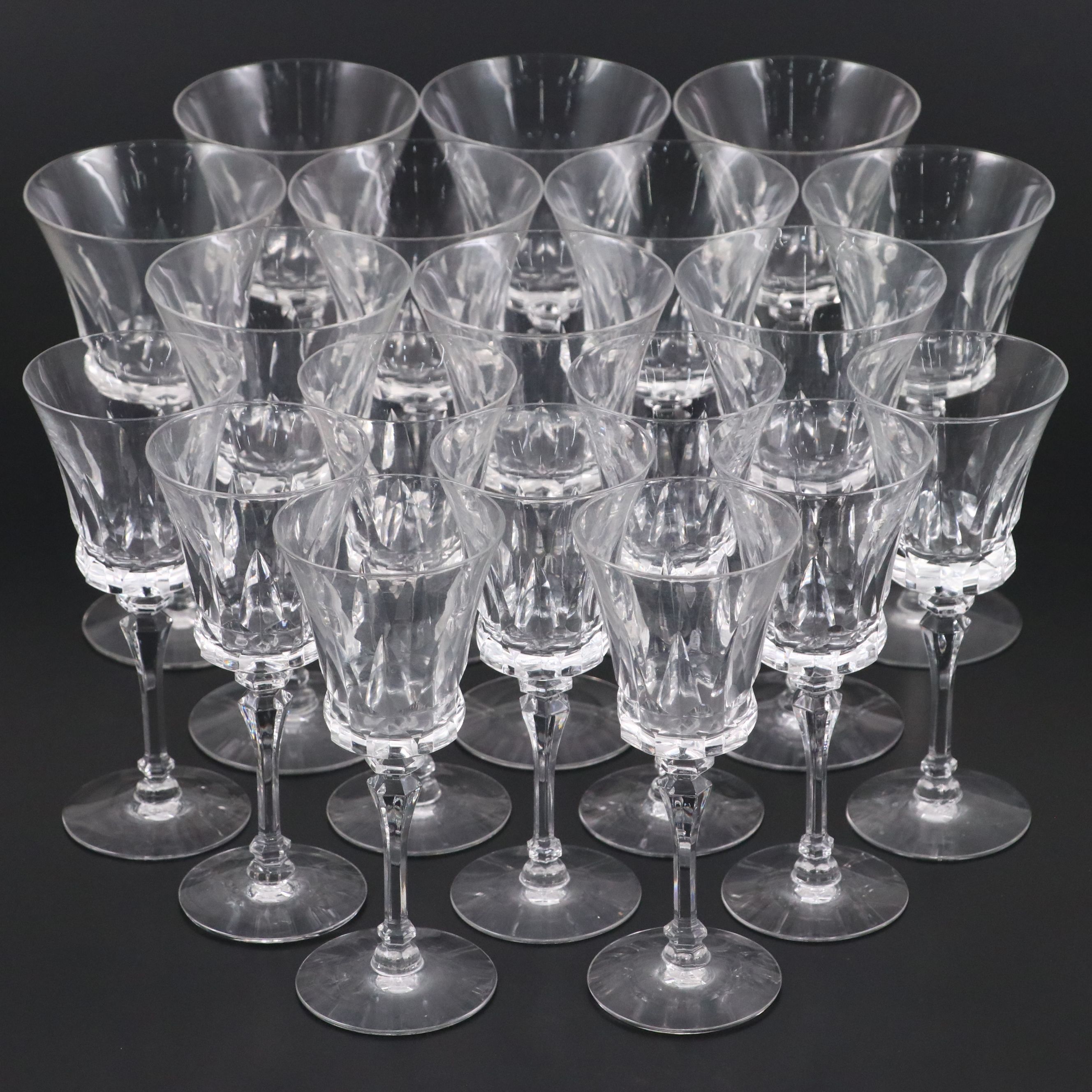 Tiffin-Franciscan "Marquis" Glass Stemware, Mid to Late 20th Century