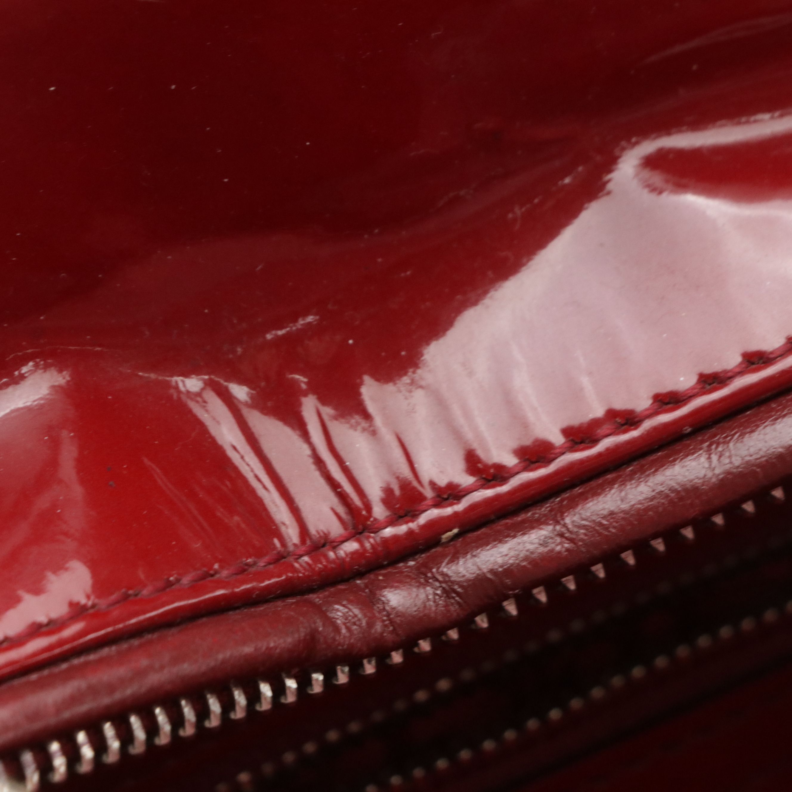 Christian Dior Red Cannage Quilted Patent Leather Medium Lady Dior Two-Way Bag