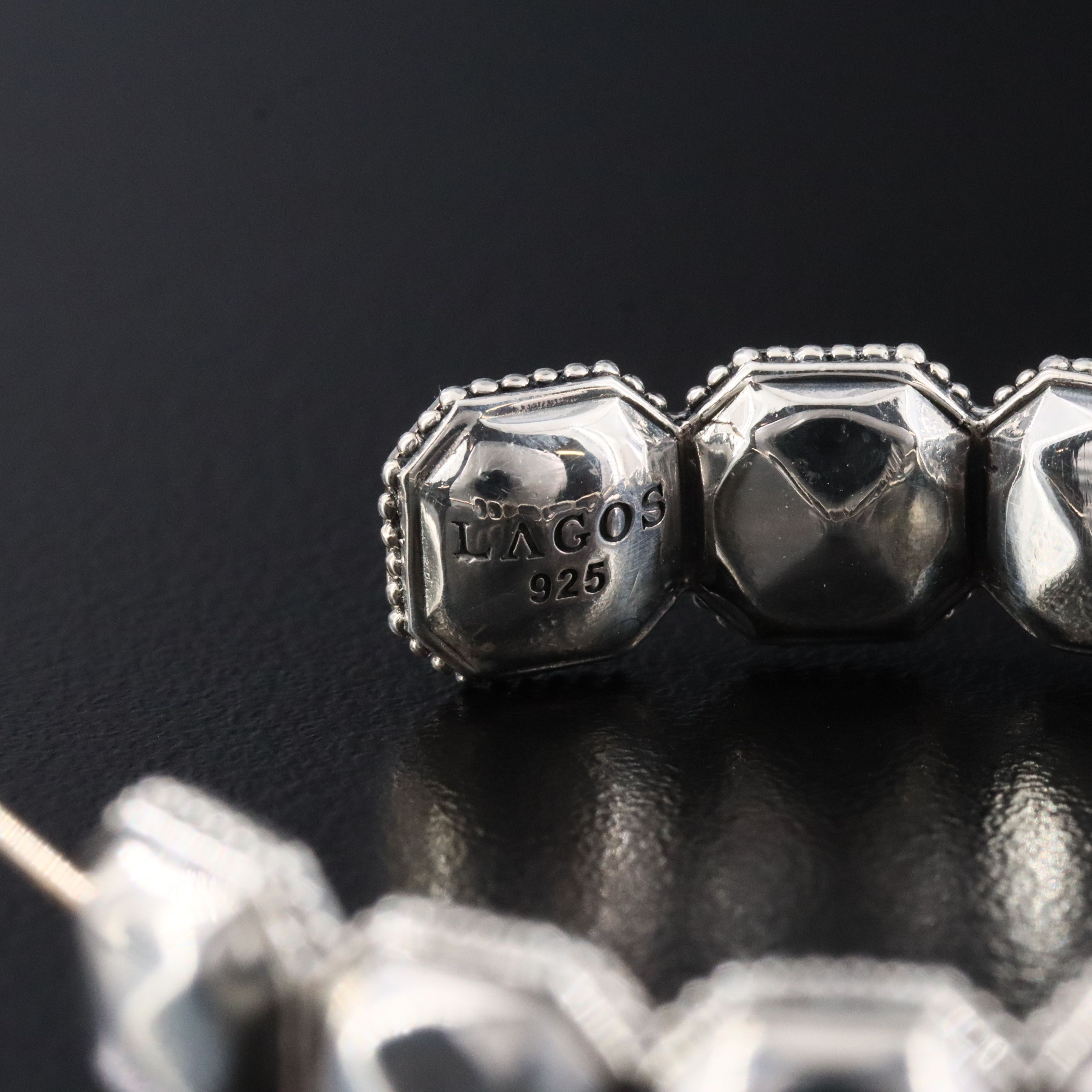 Lagos Facet Rocks Sterling Inside Out Hoop Earrings