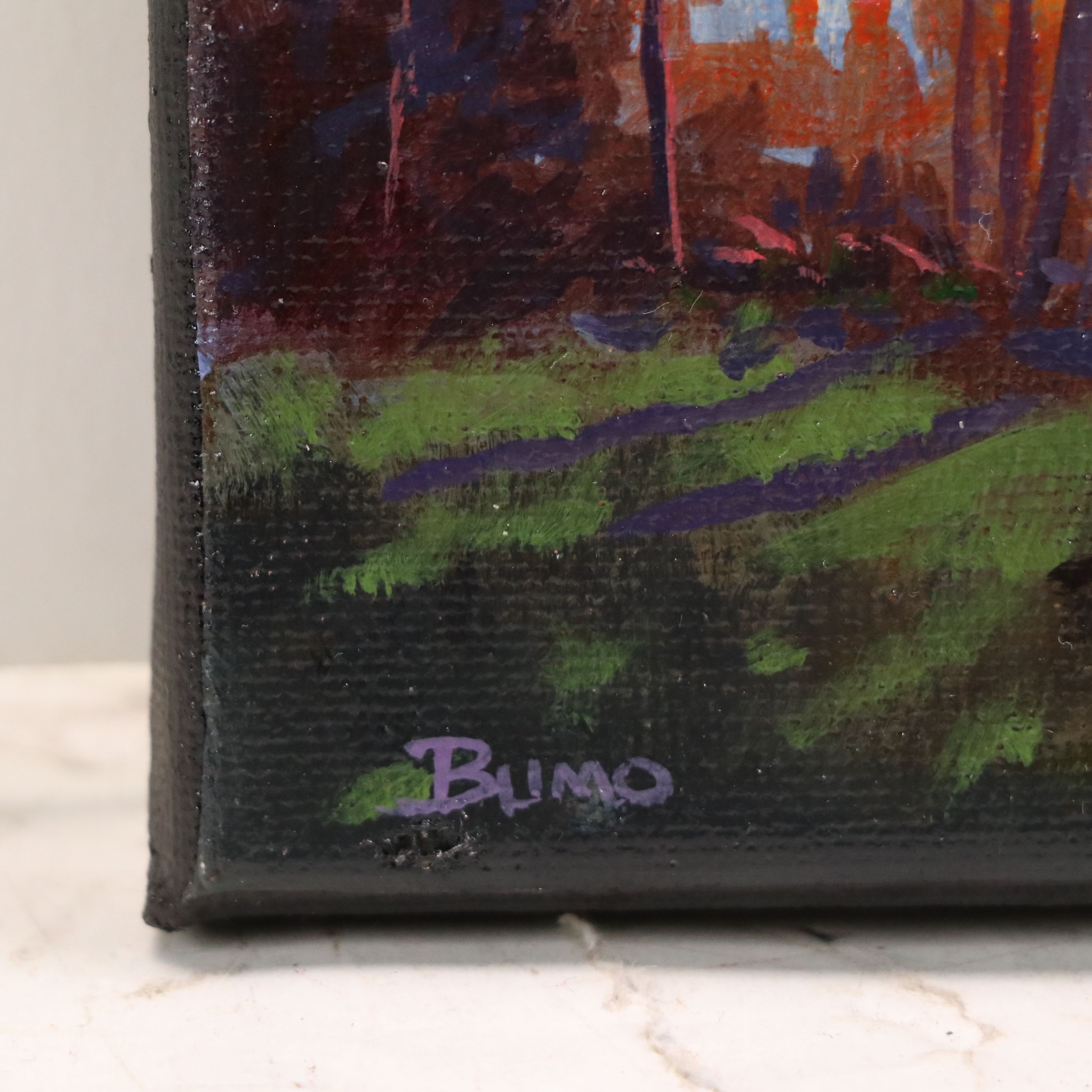 Doug "Bumo" Johnpeer Acrylic Painting of Wooded Landscape, 2025