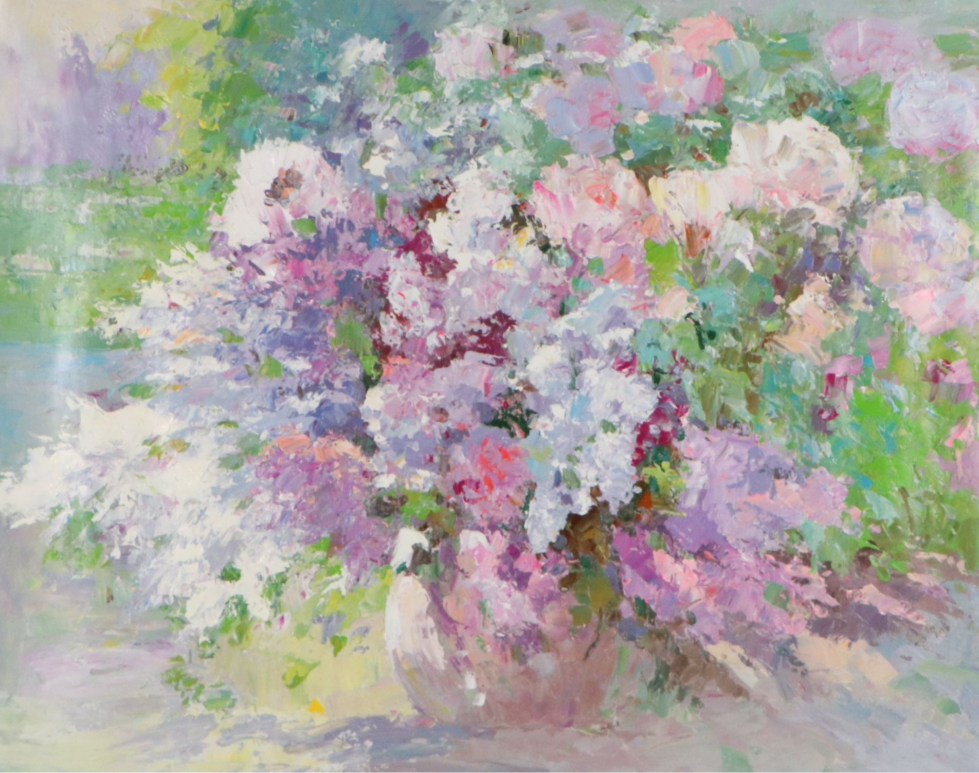 Ping Oil Painting "Blossoms for Mom," Circa 2026