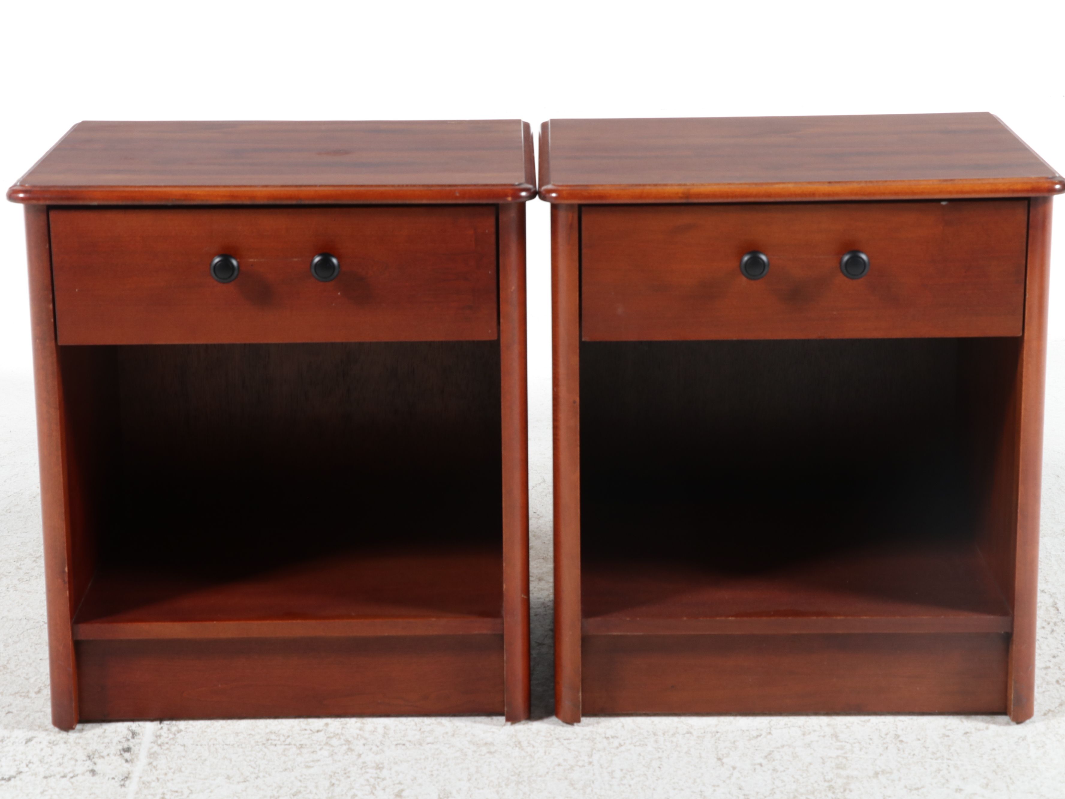 Pair of Othmar Klem Cabinet Co.Wooden Nightstands