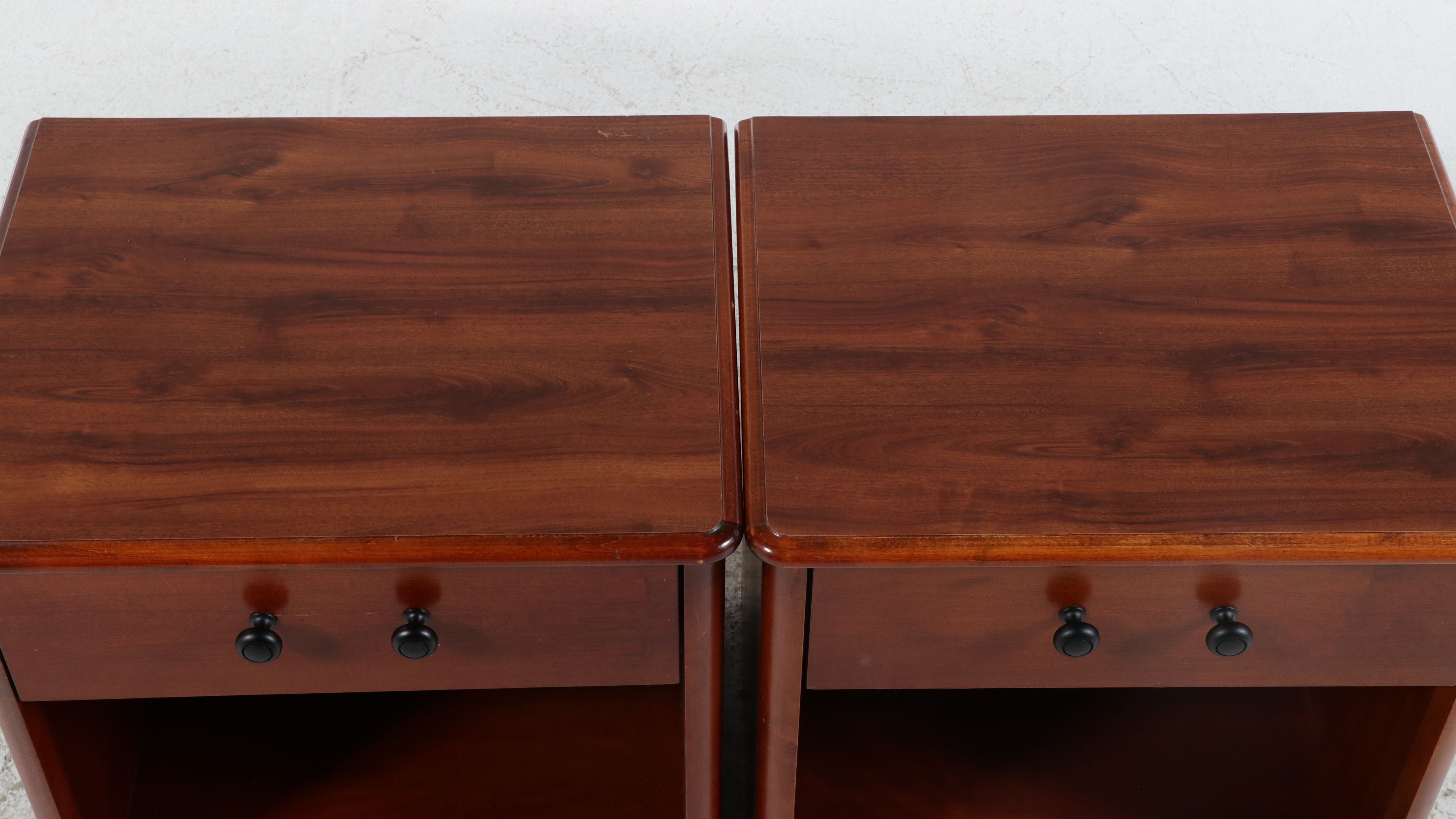 Pair of Othmar Klem Cabinet Co.Wooden Nightstands