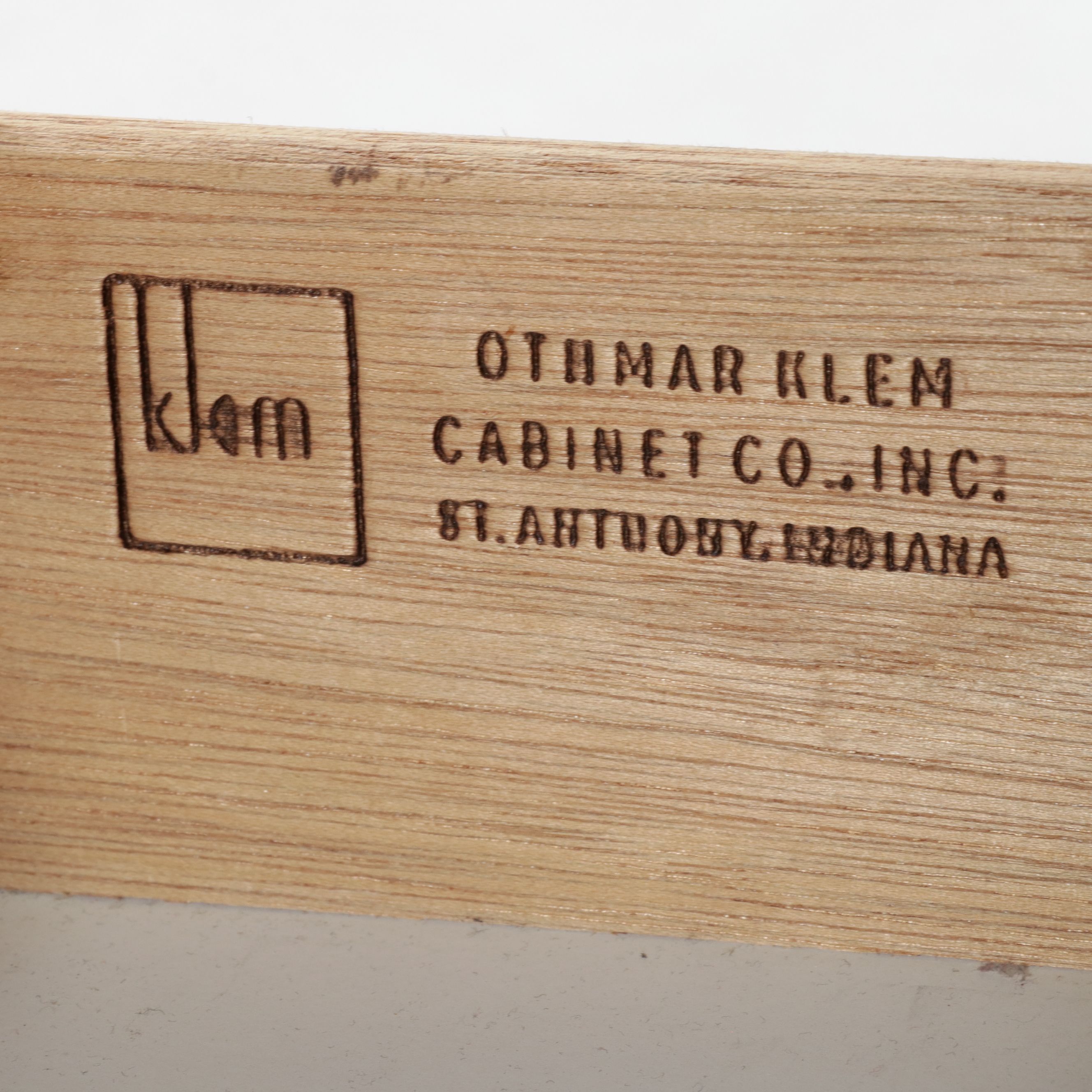 Pair of Othmar Klem Cabinet Co.Wooden Nightstands