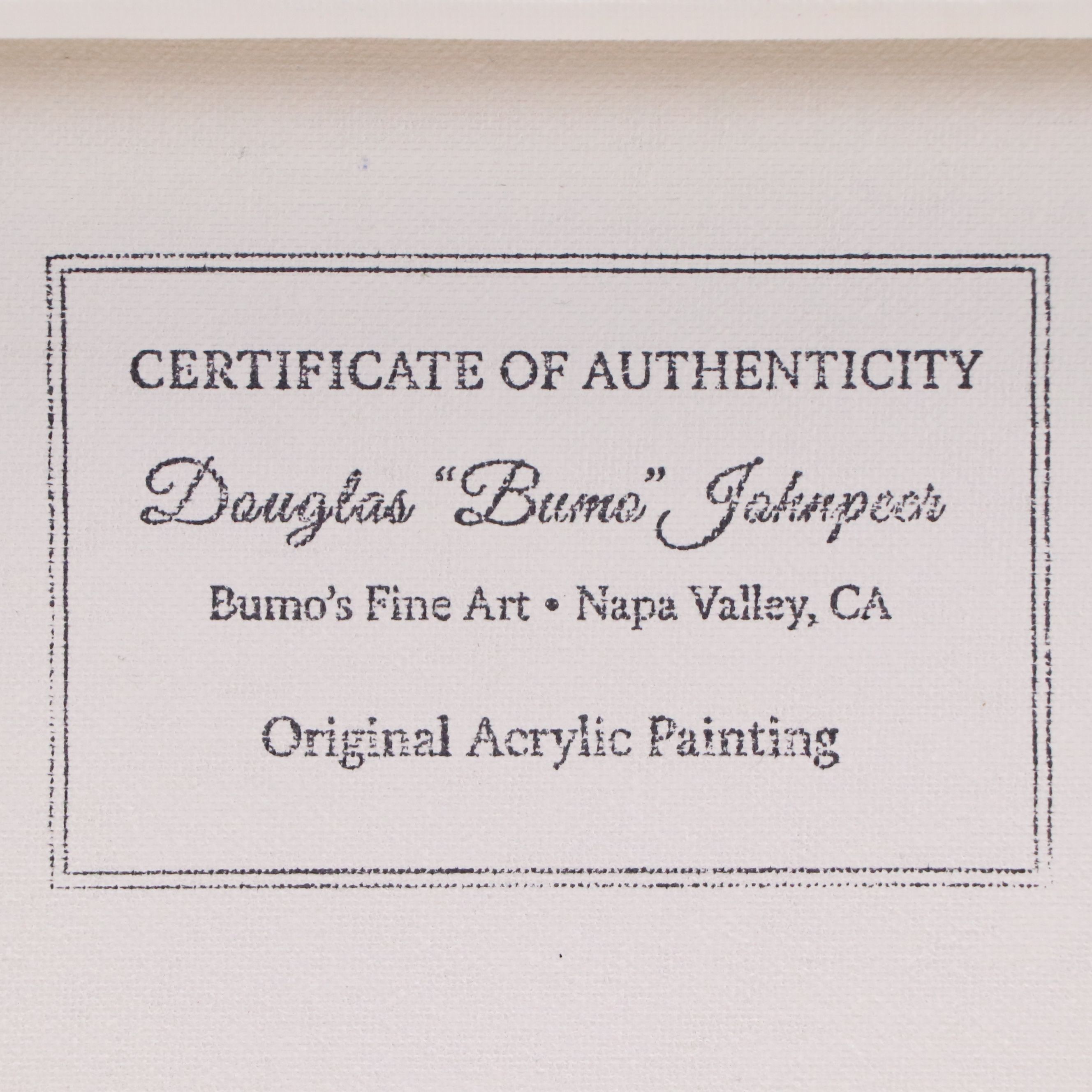 Doug "Bumo" Johnpeer Acrylic Painting of Sunset Landscape, 21st Century