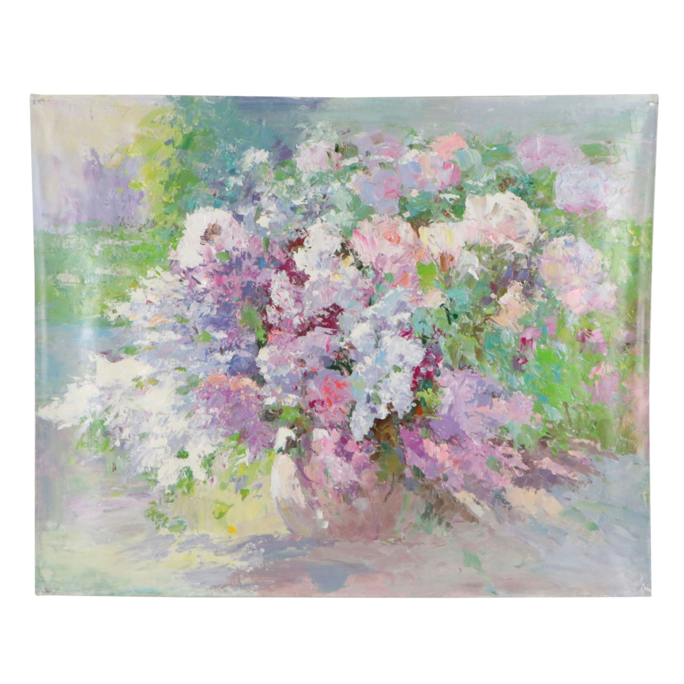 Ping Oil Painting "Blossoms for Mom," Circa 2026