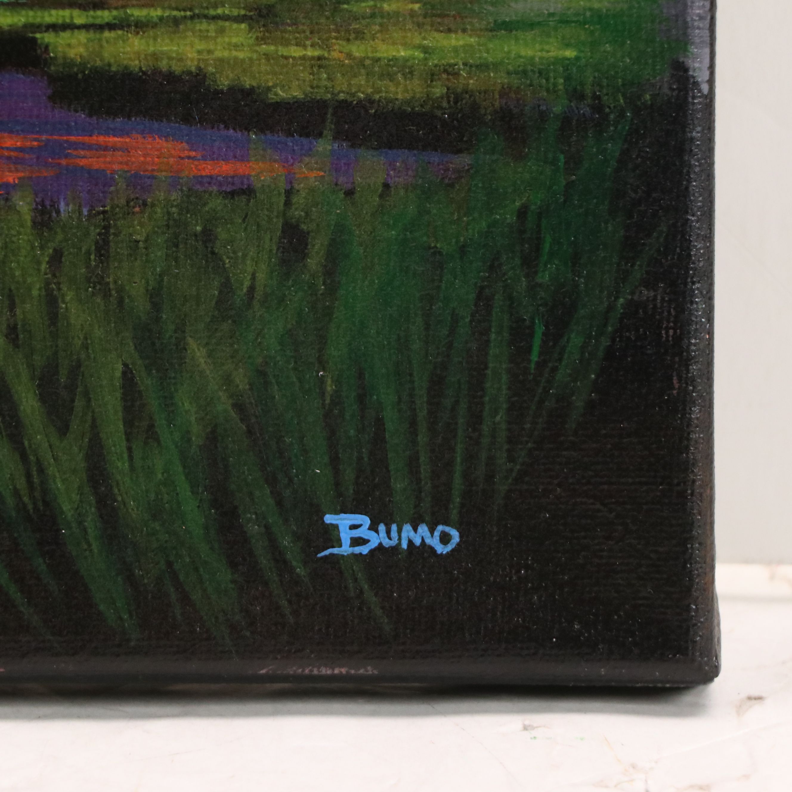 Doug "Bumo" Johnpeer Acrylic Painting of Sunset Landscape, 2025