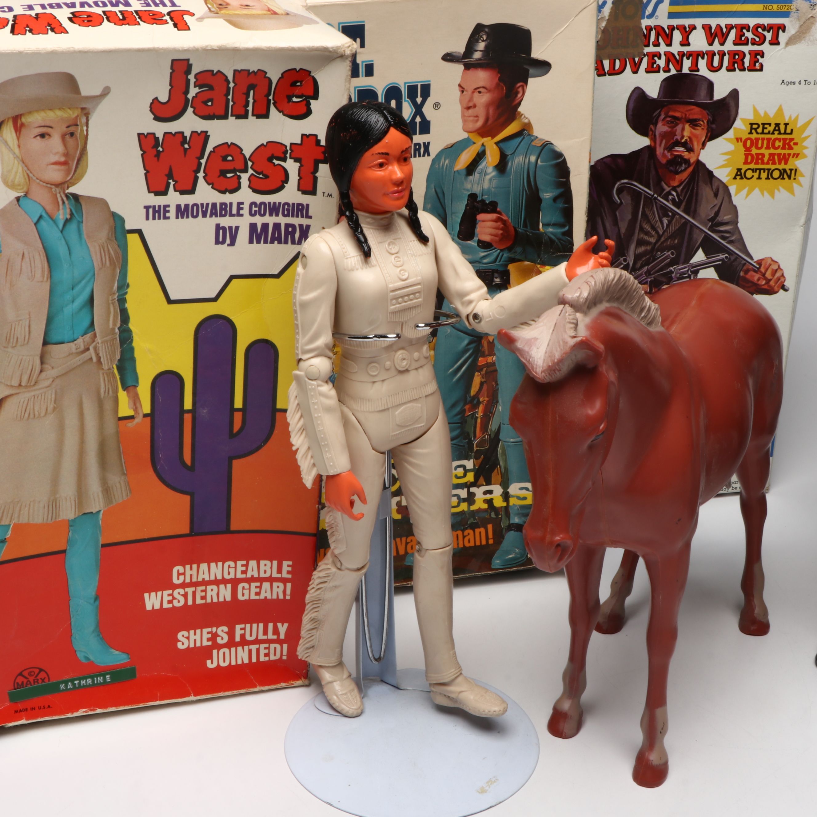 Marx "Johnny West Adventures" and More Action Figures, Horses and Accessories