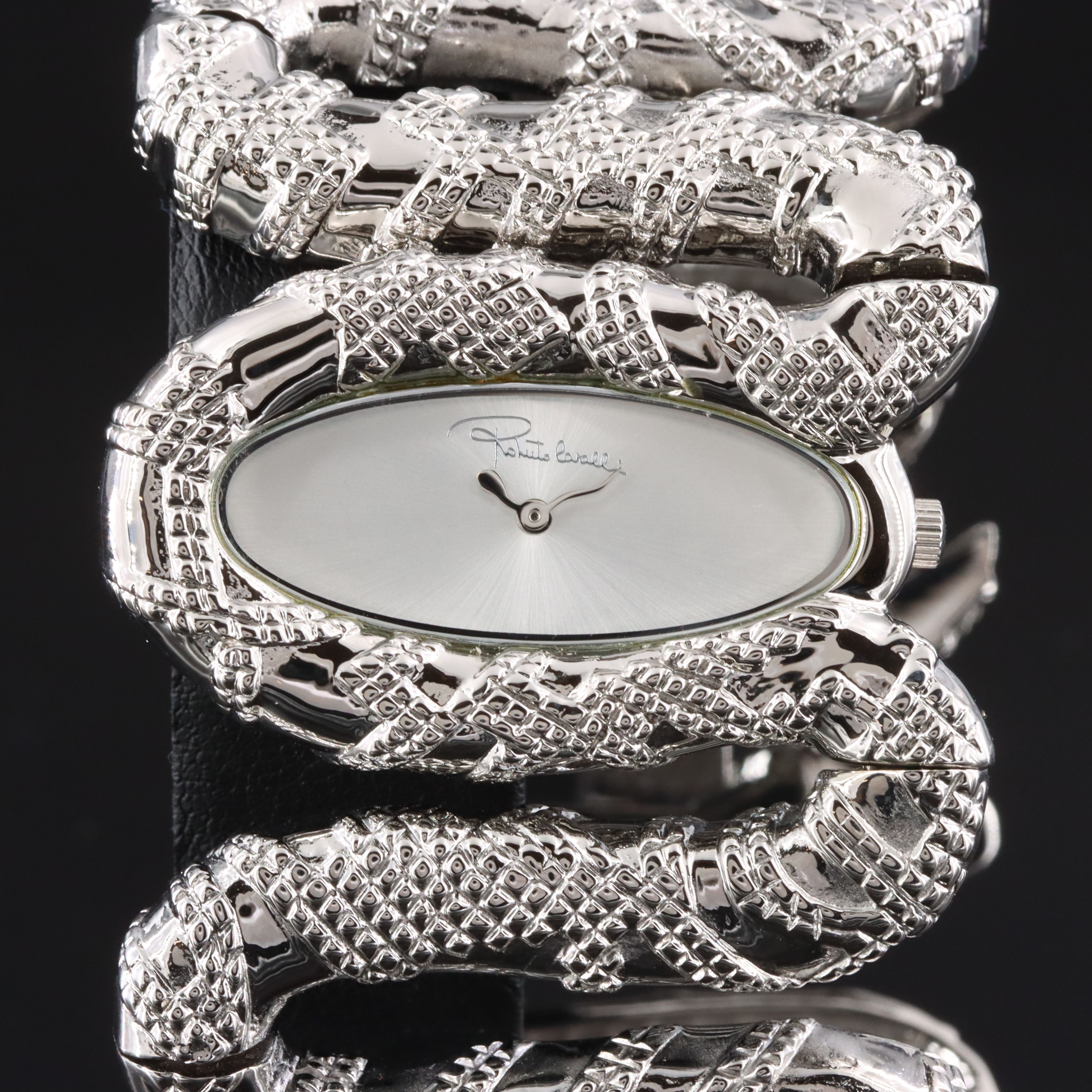 Roberto Cavalli Cleopatra Stainles Steel Silver Tone Watch