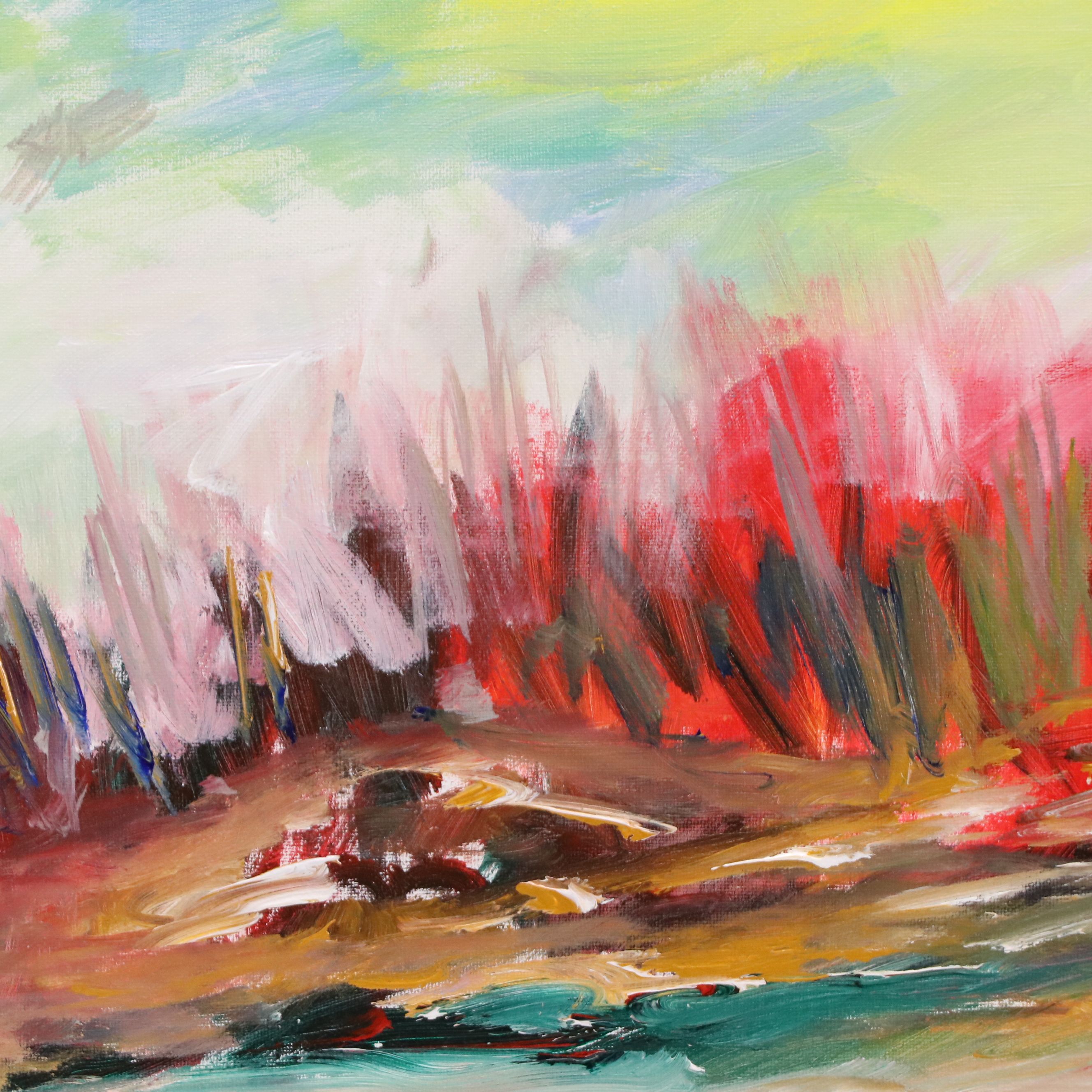 Saul Gefen Abstract Acrylic Painting, 2026