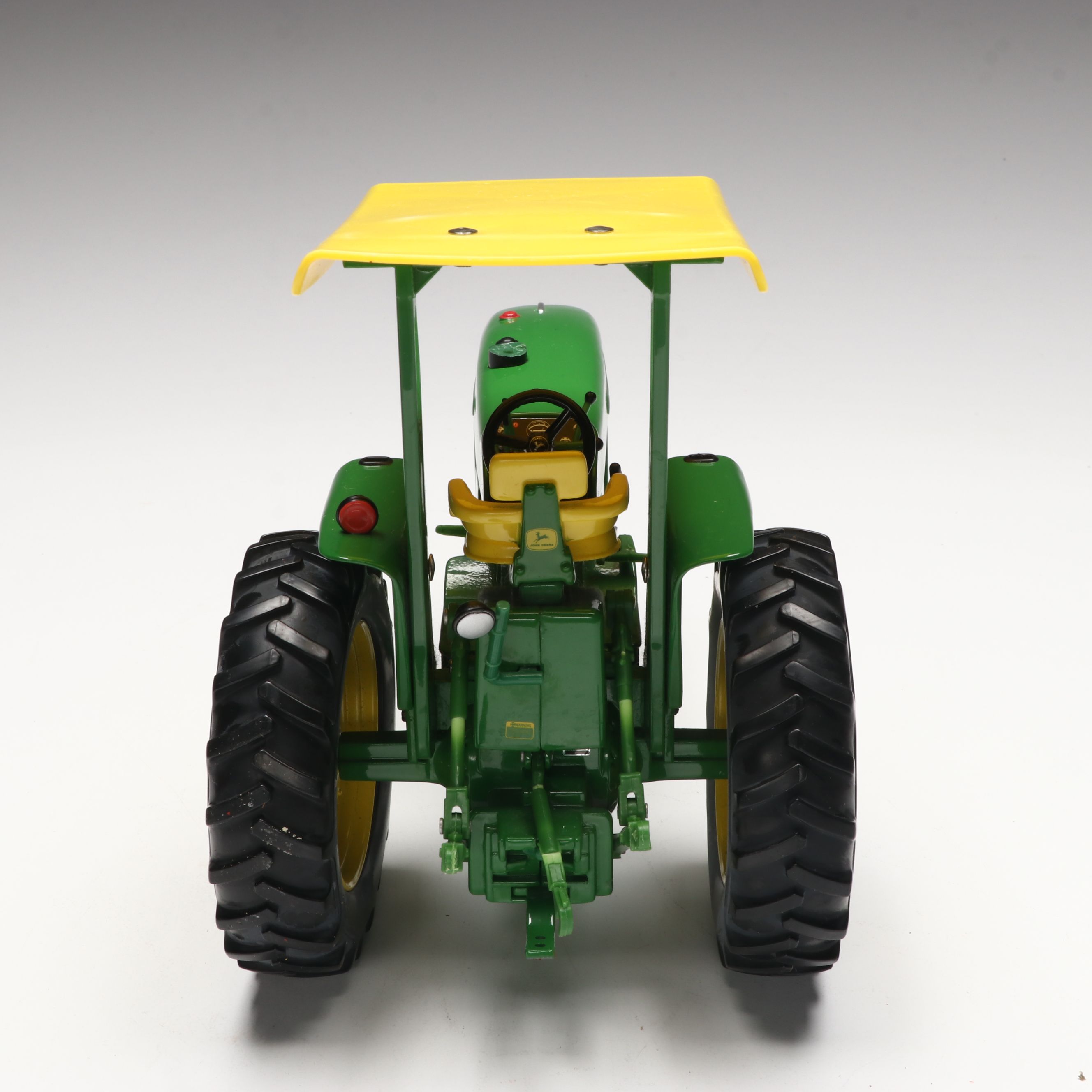 Vintage Allis Chalmers and John Deere Polychrome Metal Tractor Toys