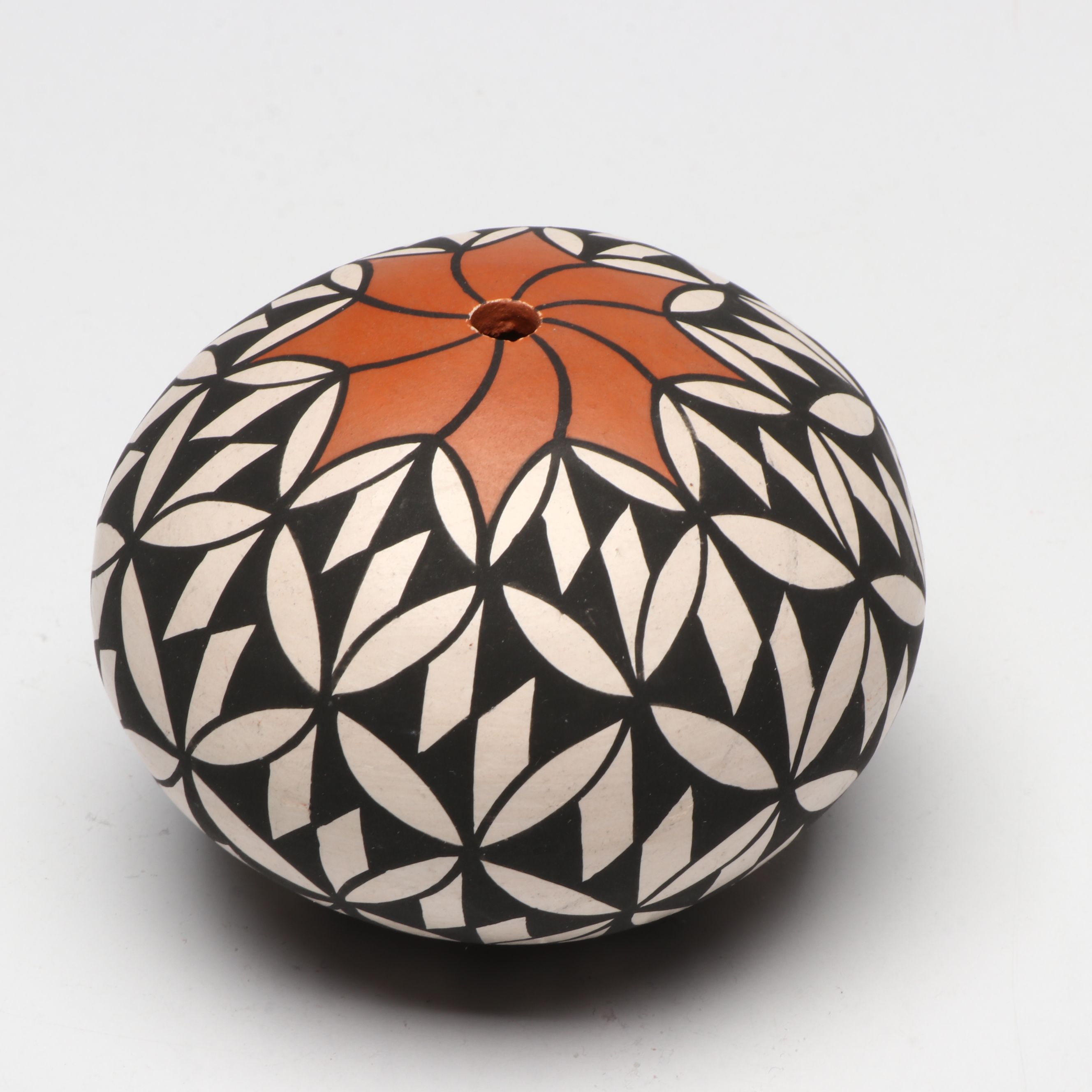 Yolanda Trujillo Seed Pot with Other Acoma and Jemez Pueblo Art Pottery