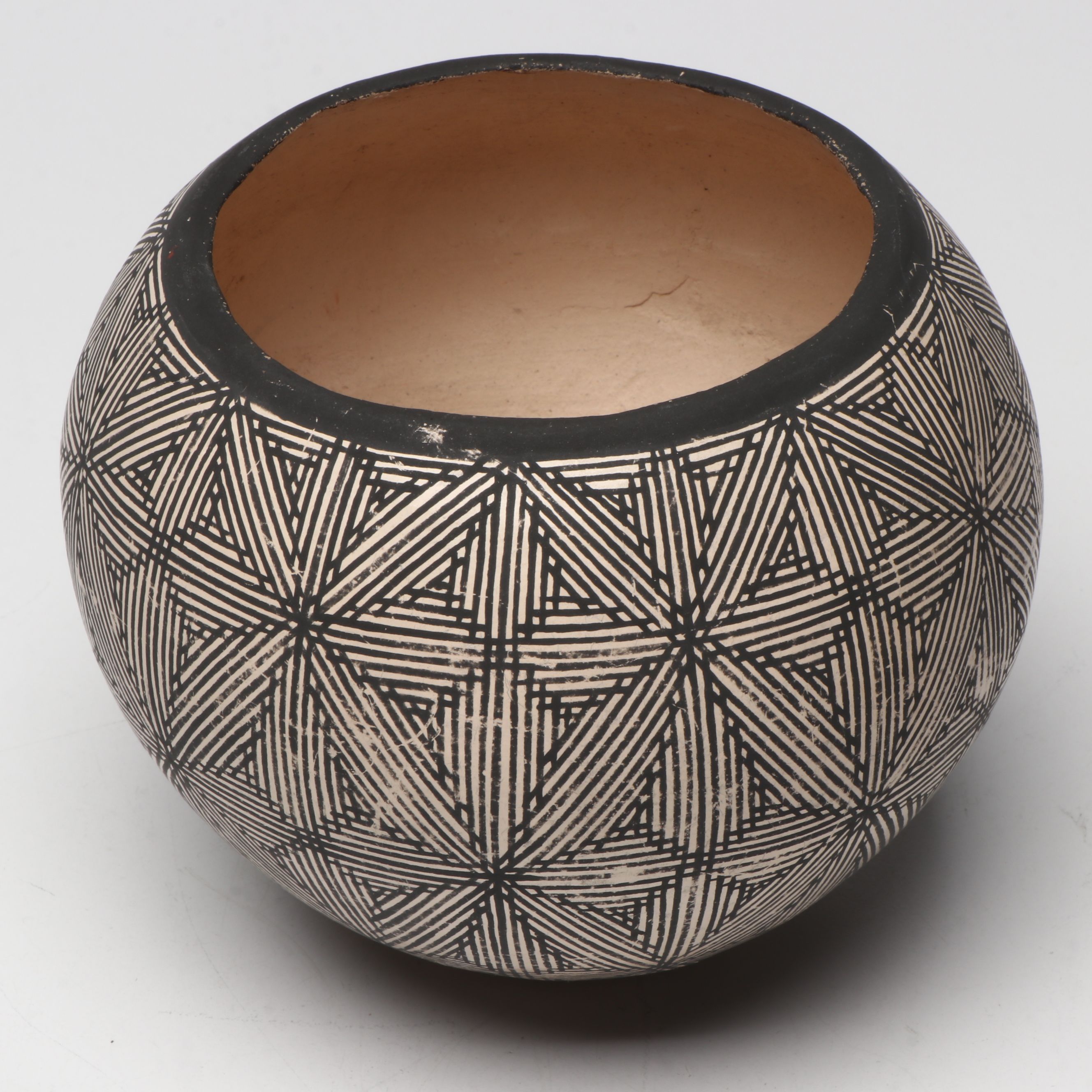 Yolanda Trujillo Seed Pot with Other Acoma and Jemez Pueblo Art Pottery
